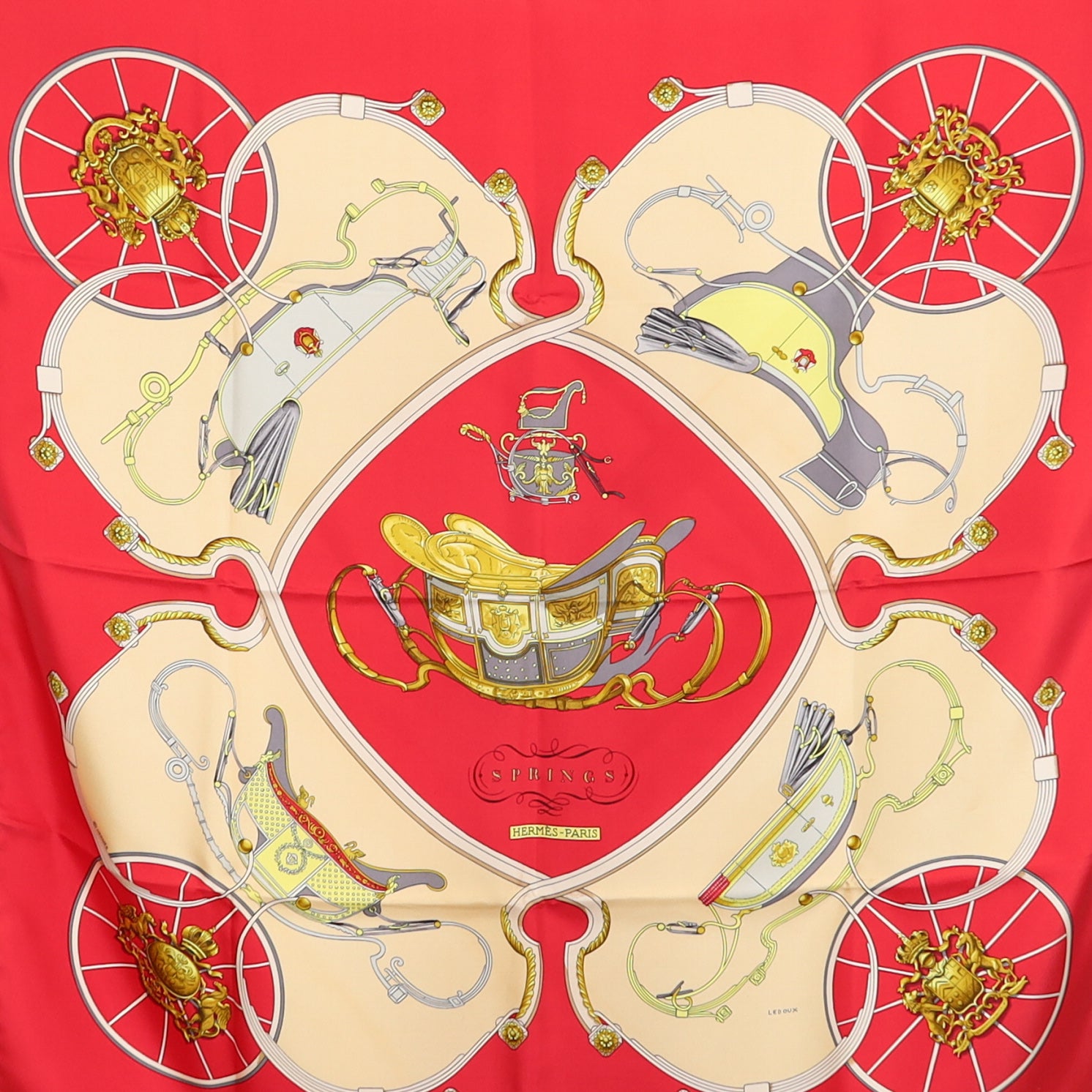 Immaculate Hermès Springs Silk Scarf