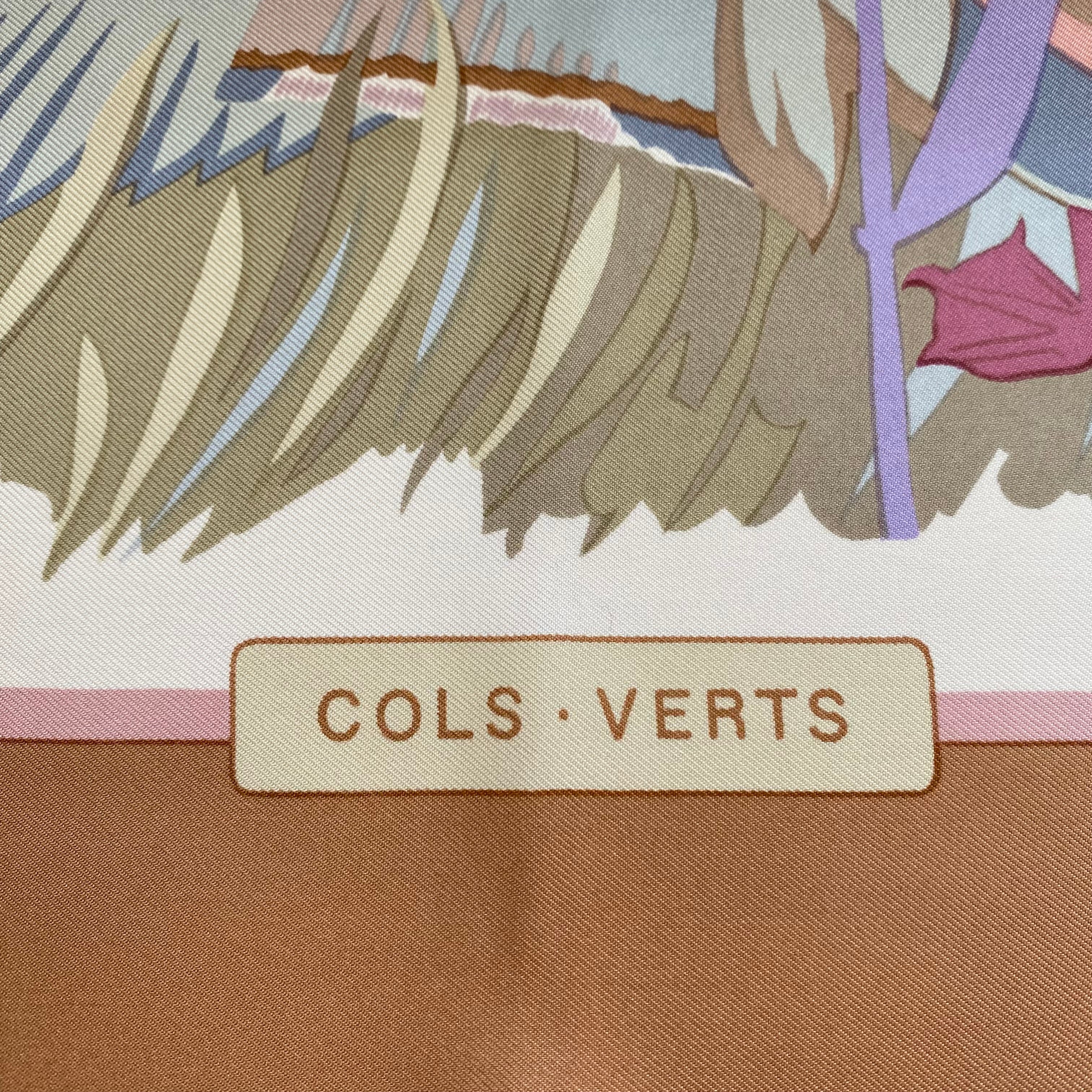 Immaculate Hermès Cols Verts Silk Scarf