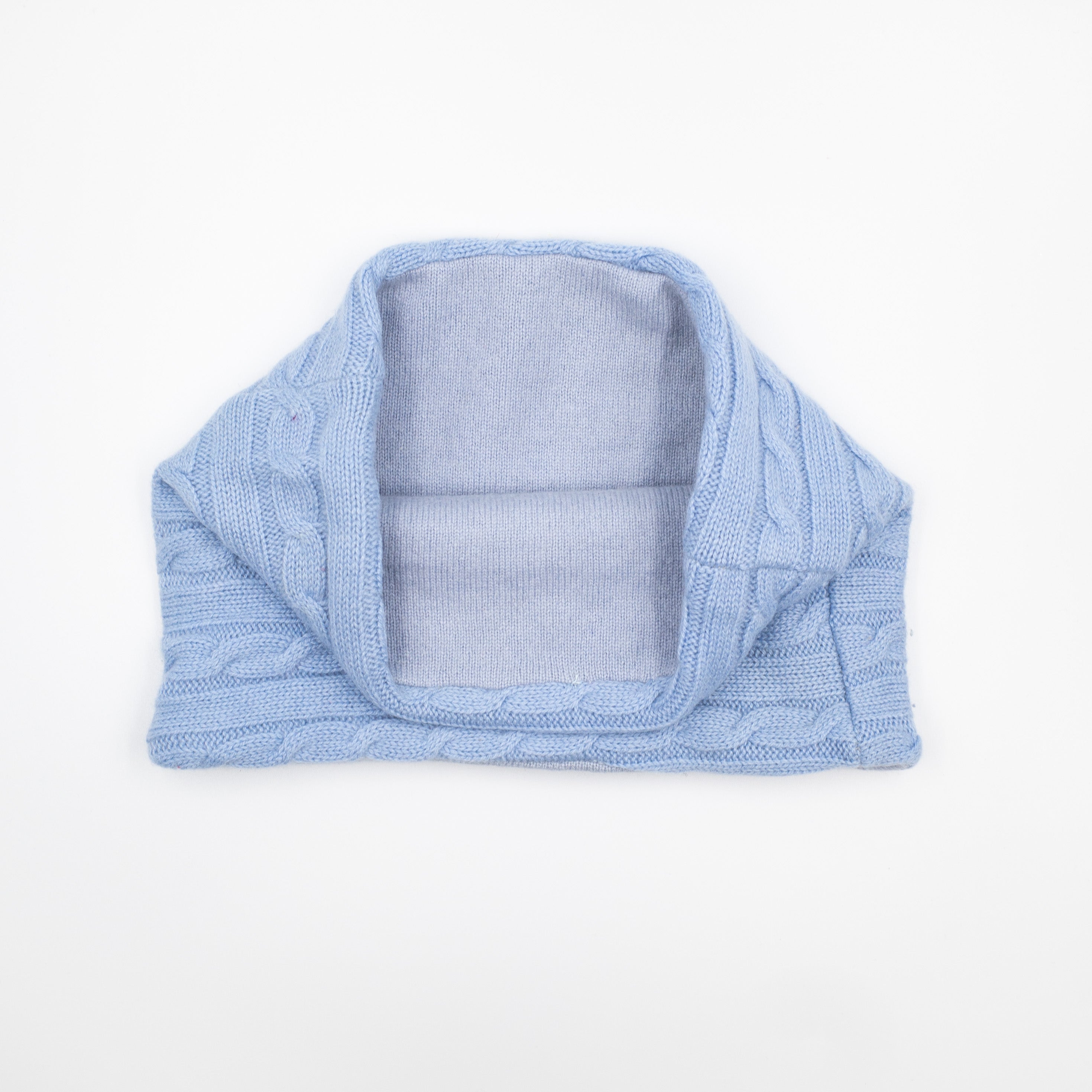 Pale Blue Cable Neck Warmer