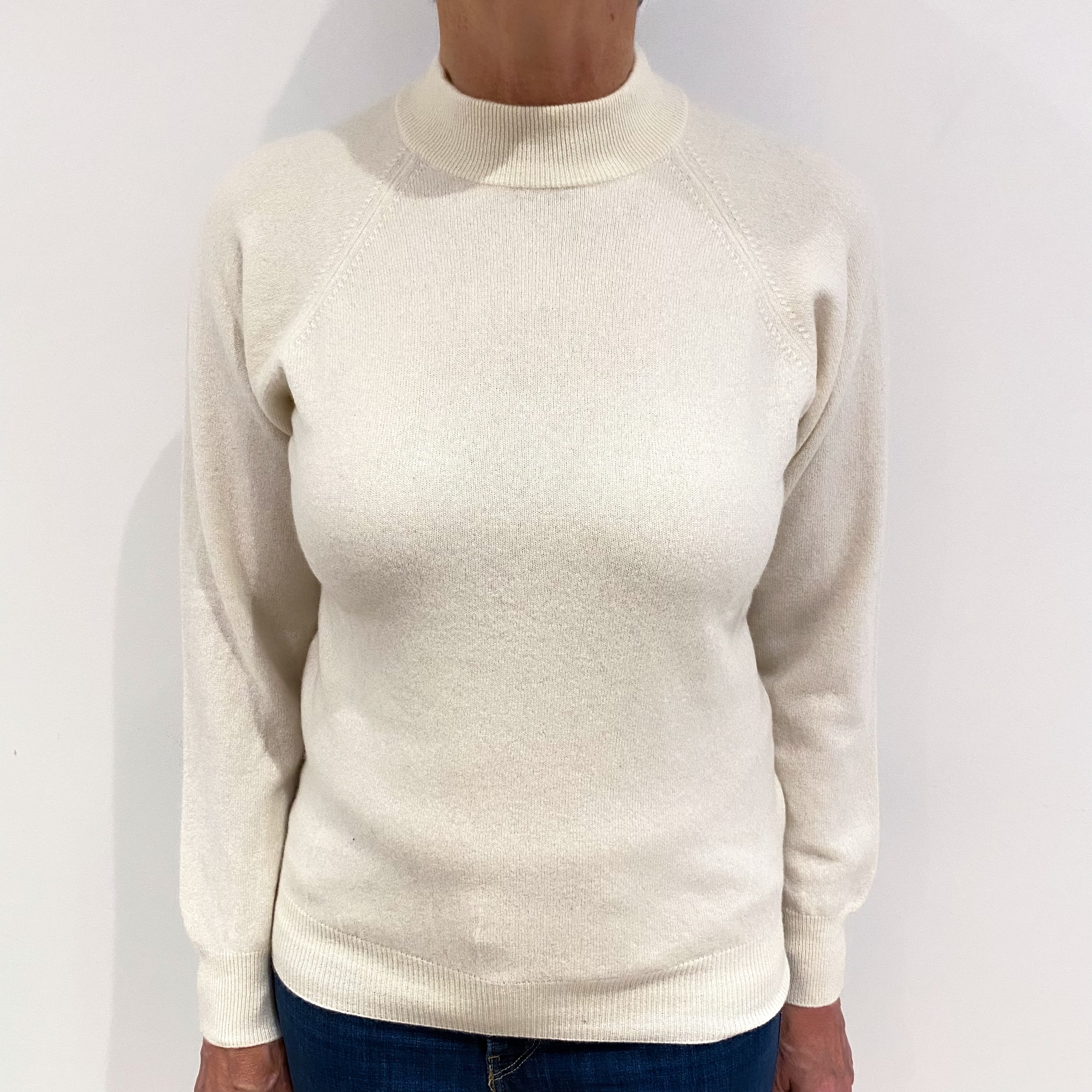Cream Cashmere Turtle Neck Jumper Medium