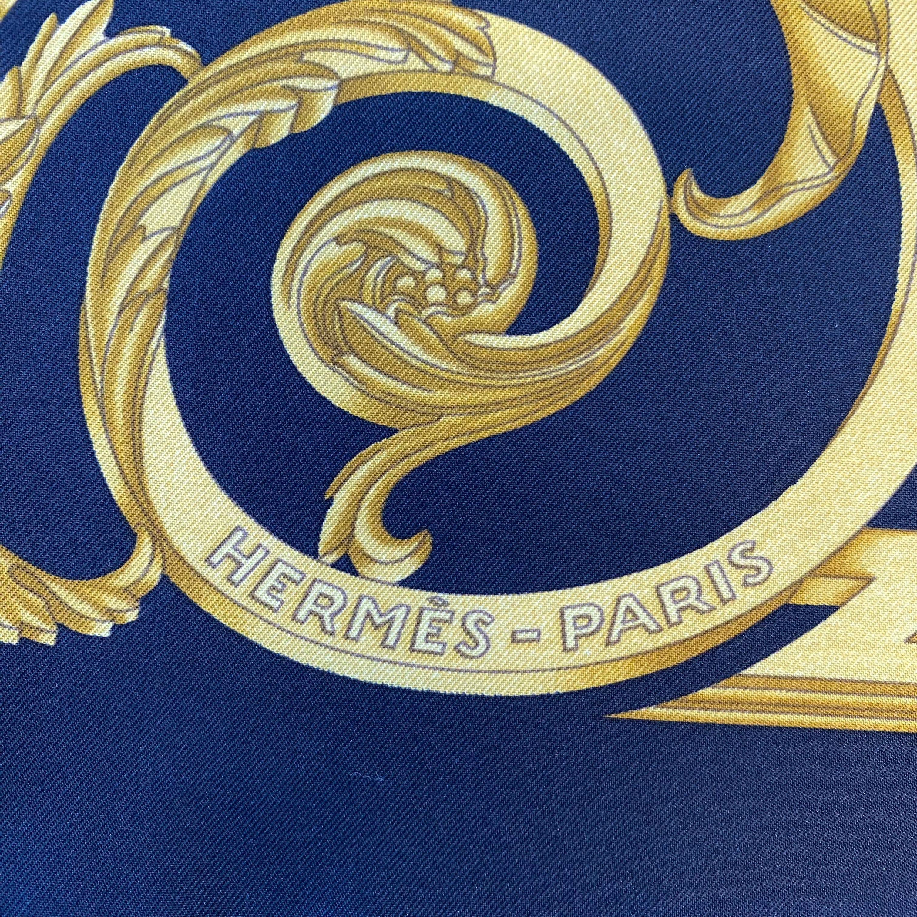 Hermès Les Tuileries Designer Silk Scarf