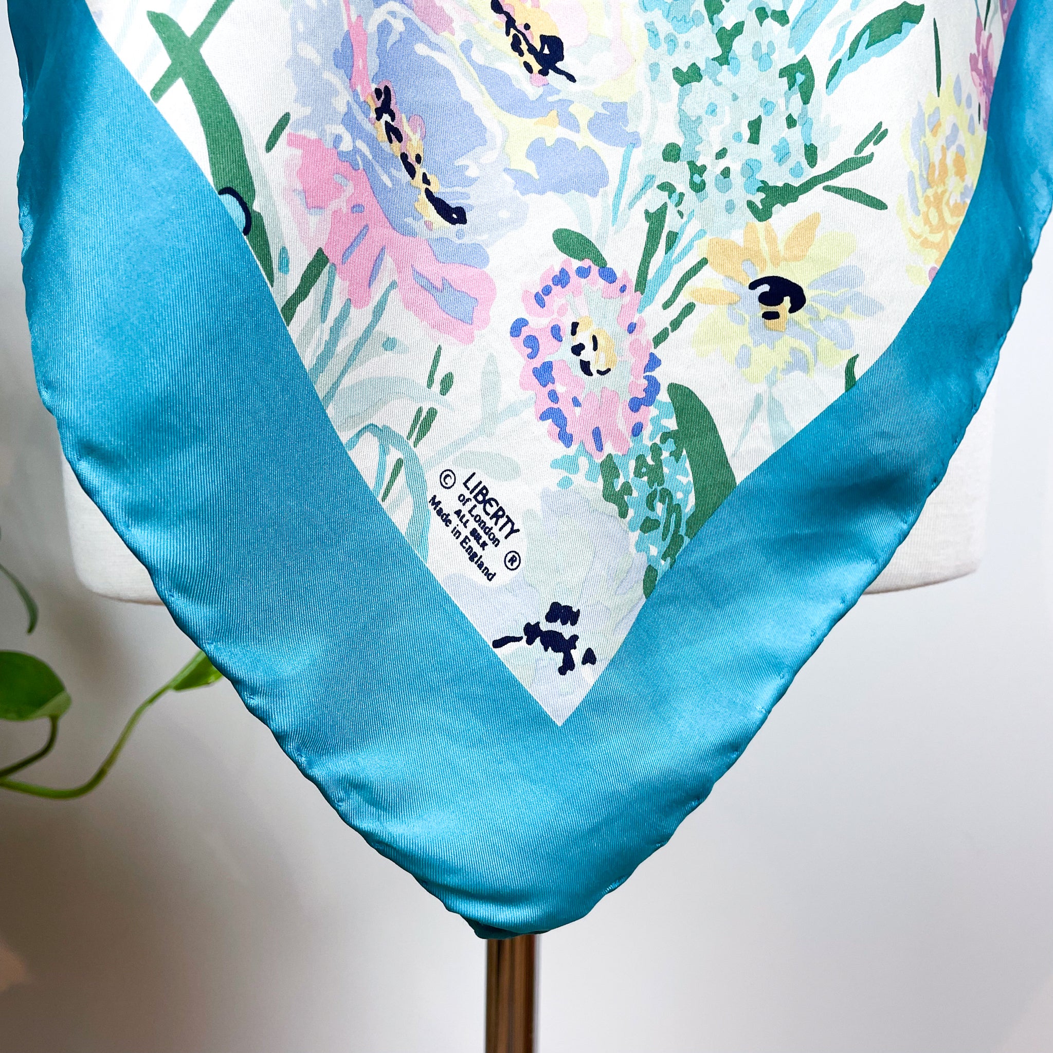1980s Liberty Floral Vintage Silk Scarf