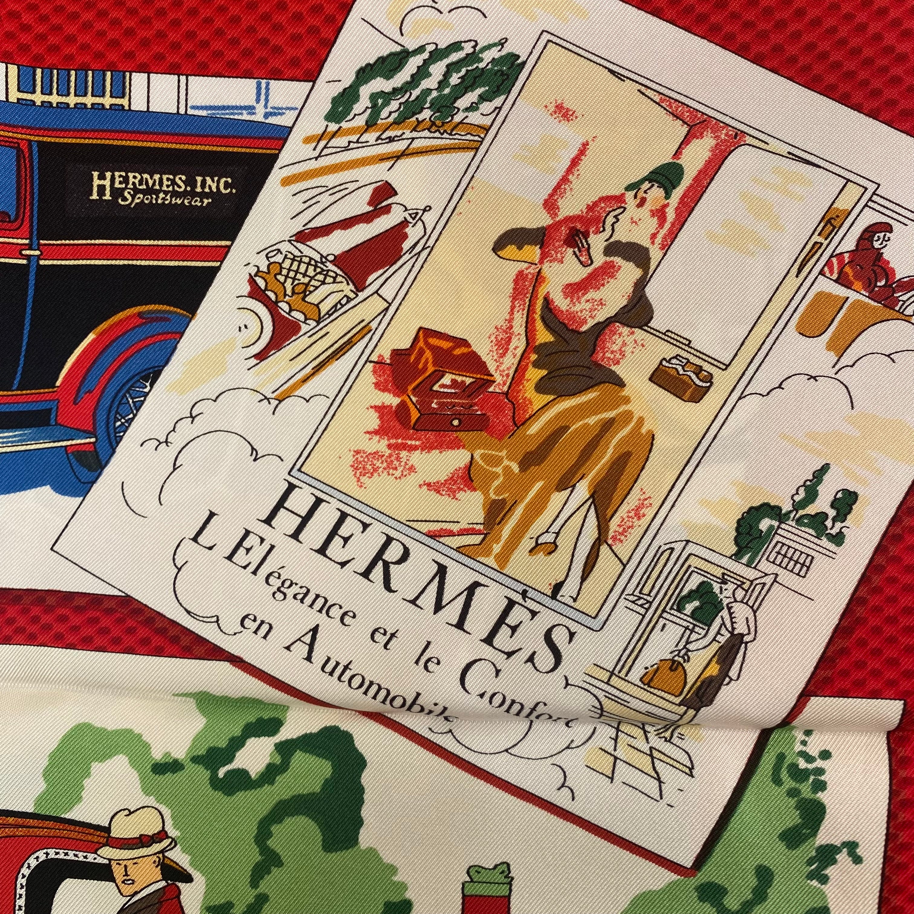 Boxed Hermès La Elégance Et La Confort En Automobile Silk Scarf Rare