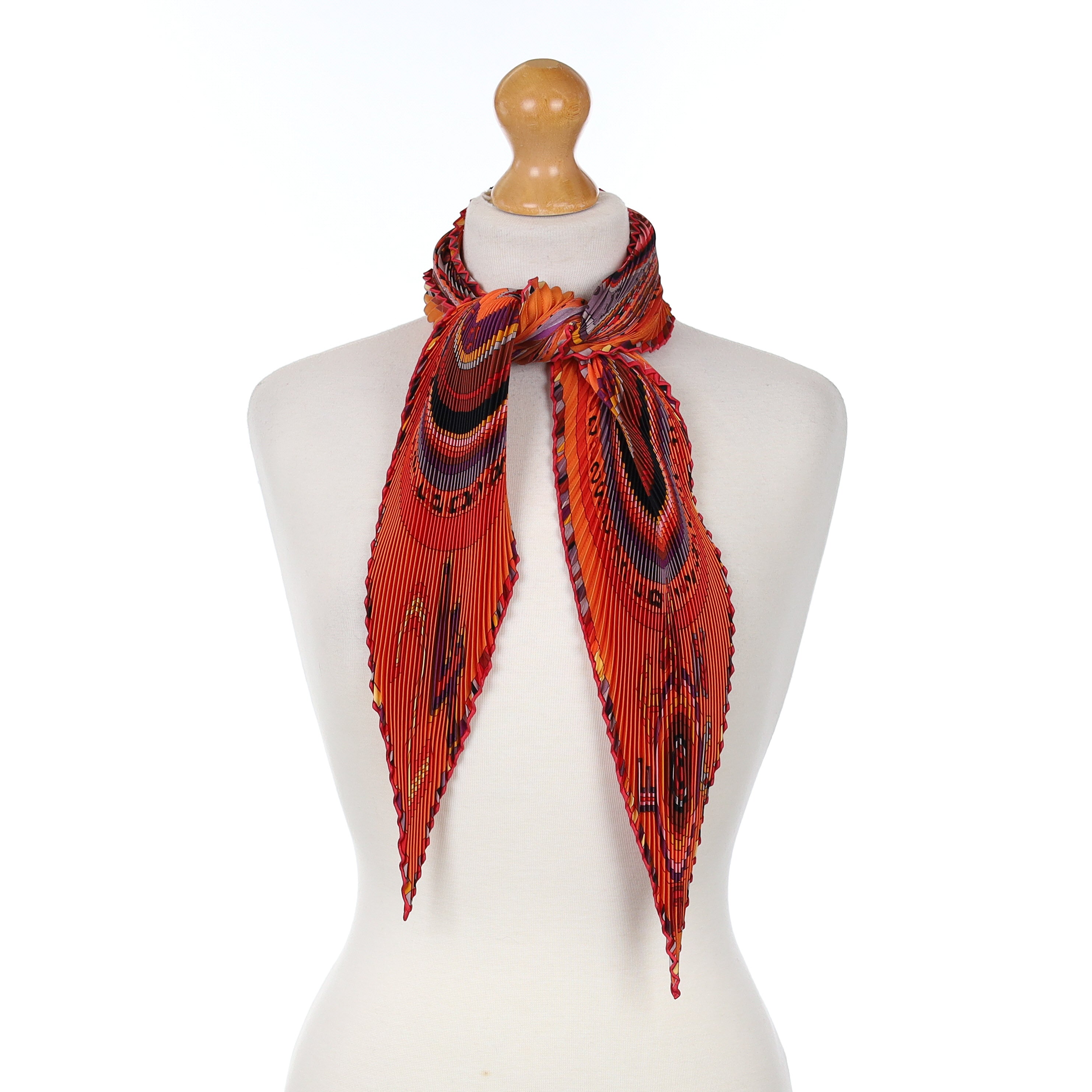 Brand New Boxed Hermès Tohu Bohu Plisse Silk Scarf