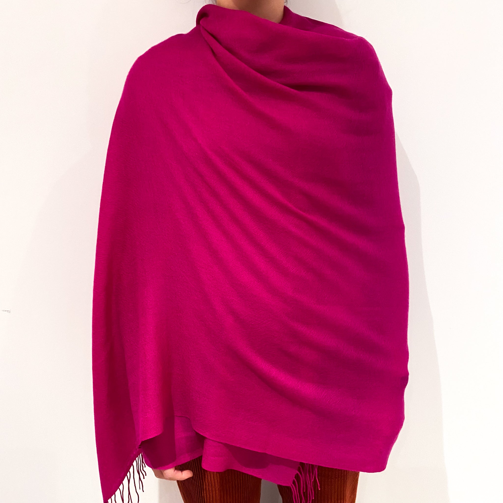 Magenta Pink Brand New Cashmere Pashmina Scarf