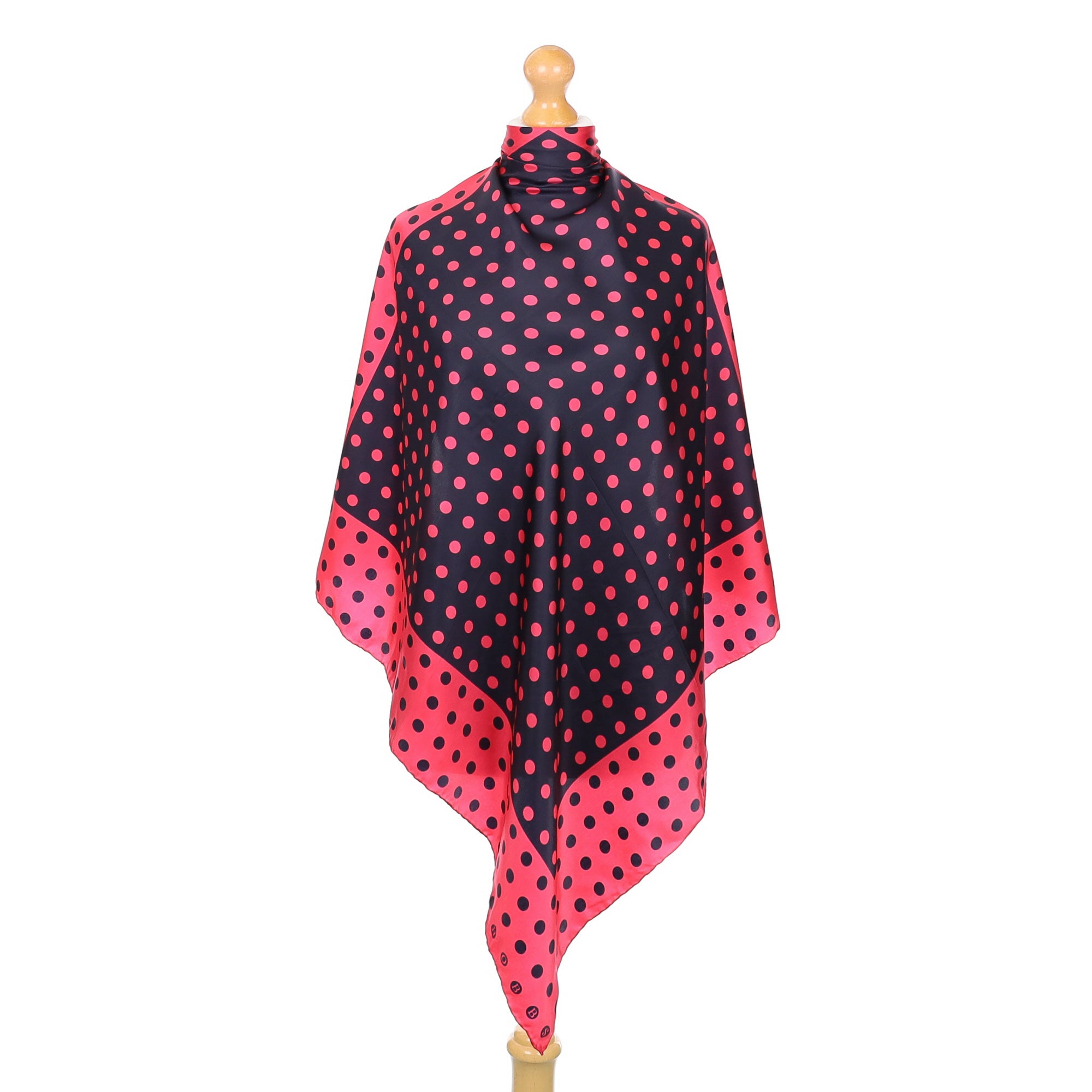 Hobbs Pink Spotted Silk Scarf