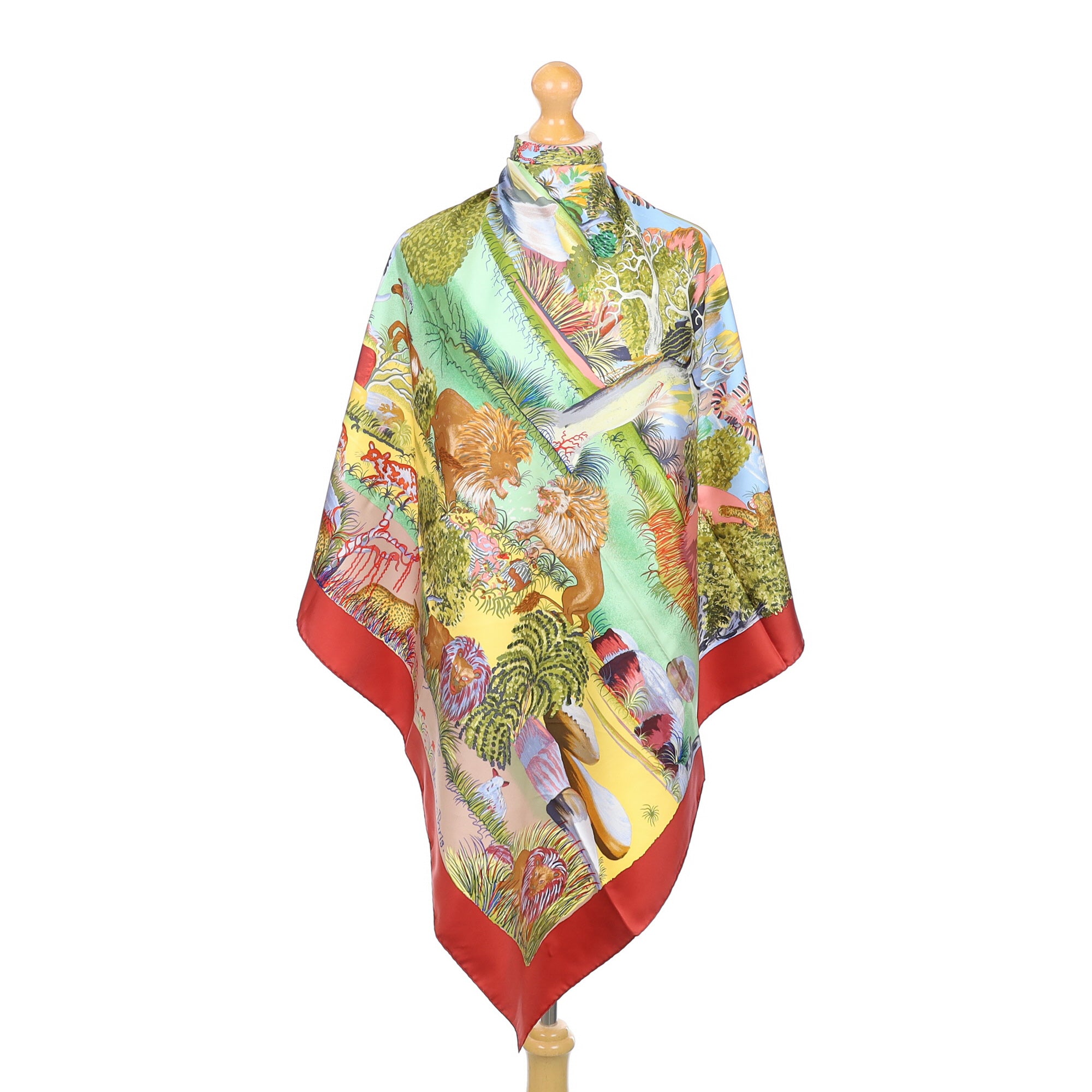 Pristine Hermès Nuba Mountain Silk Scarf