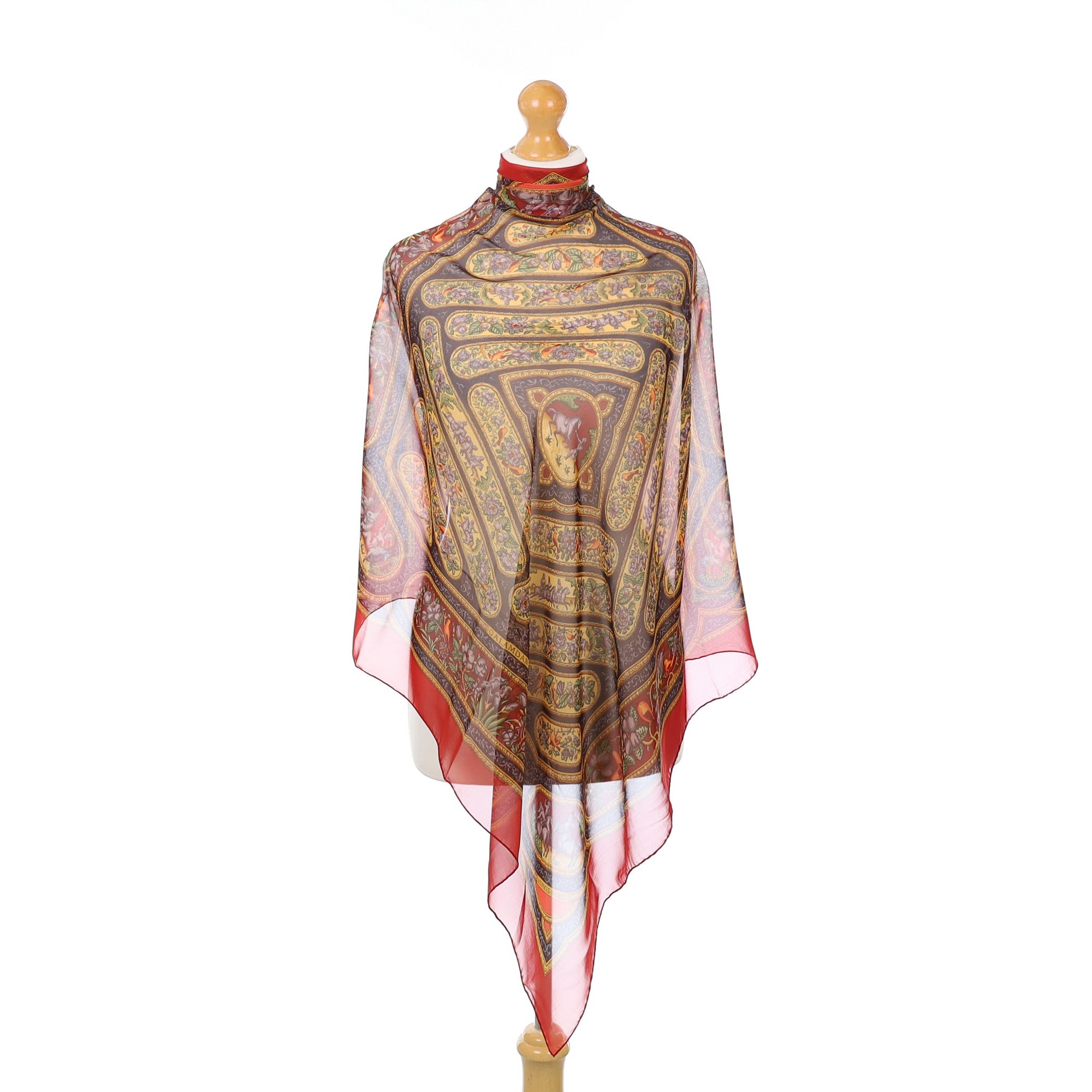 Hermès Qalamdan Mousseline Silk Scarf