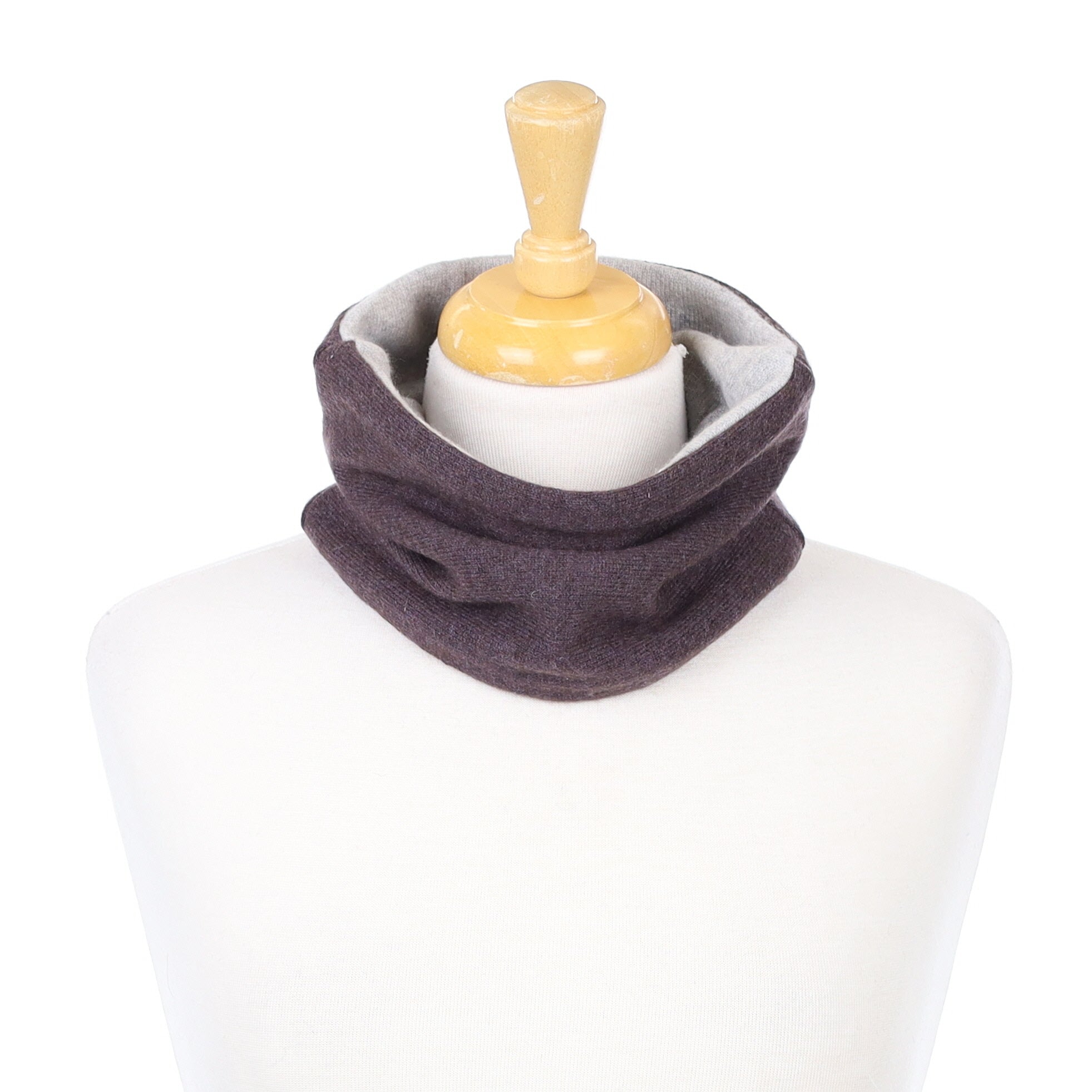 Brown and Duck Egg Blue Neck Warmer
