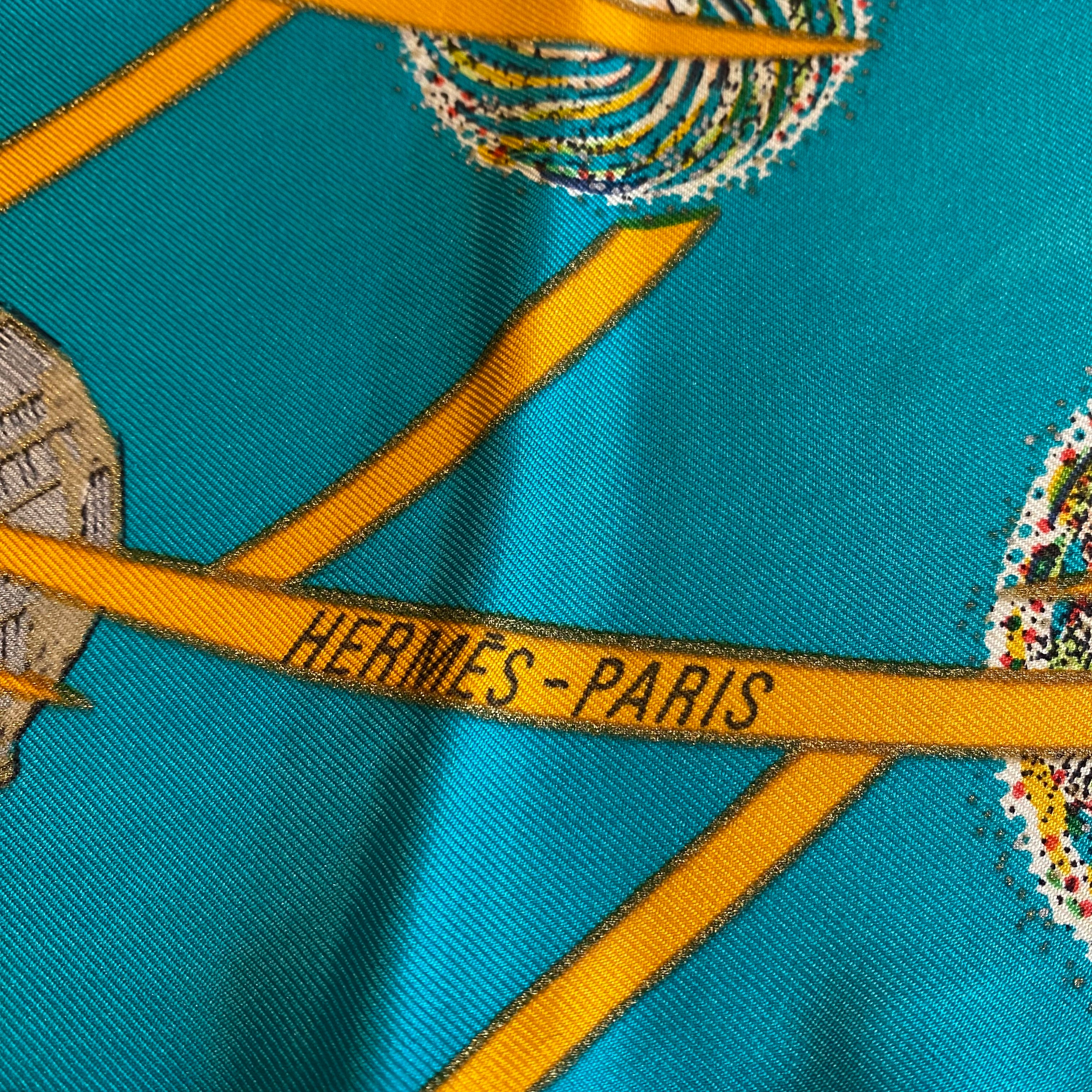 Hermès Les Feux de L’Espsce Silk Scarf Quite Rare
