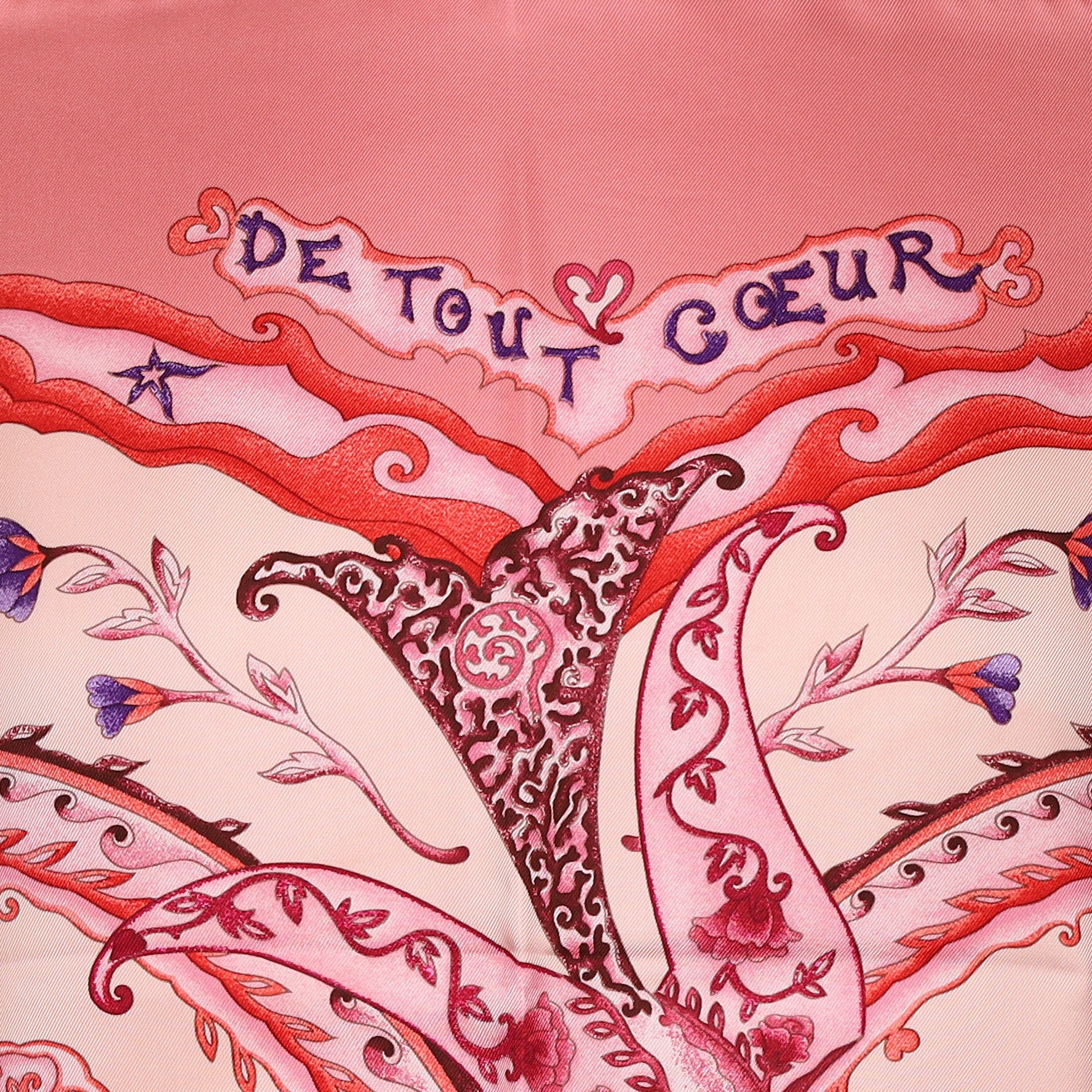 Boxed Hermès De Tout Coeur Silk Scarf Rare