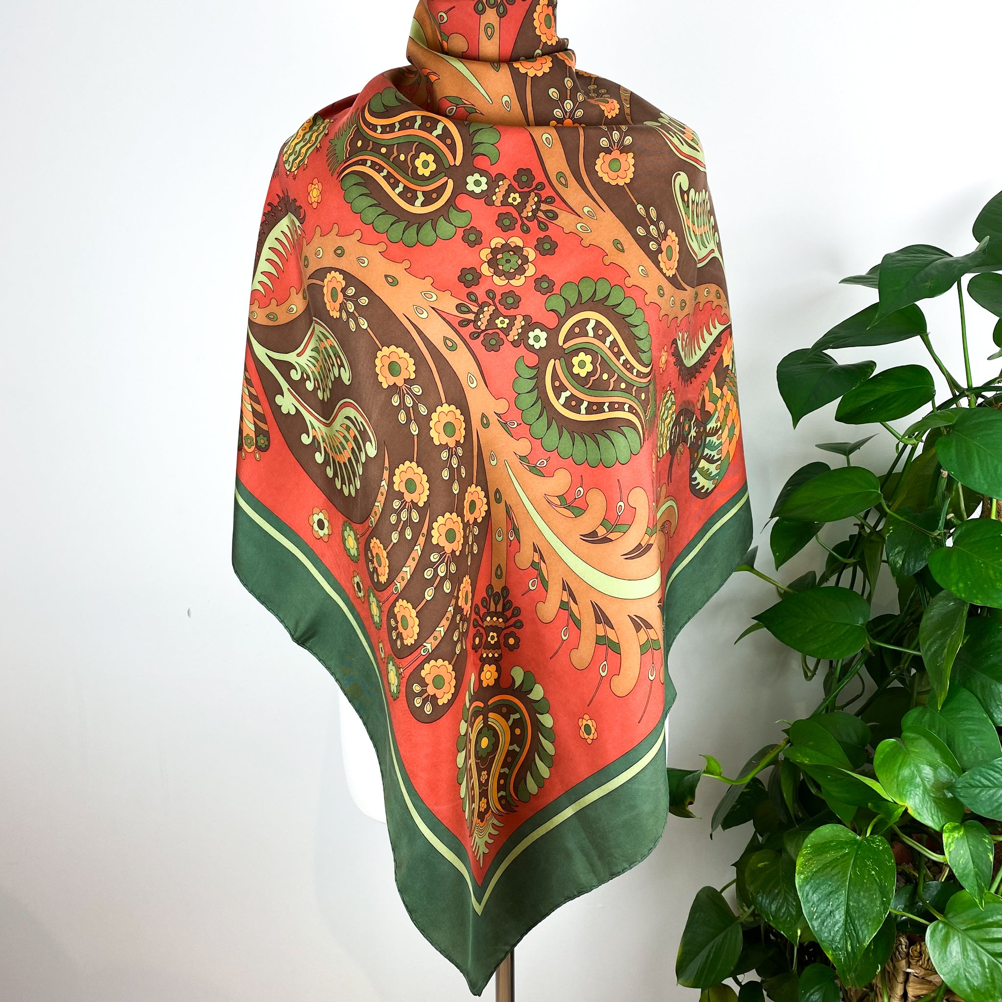 Boxed Hermes Skyros 1971 Designer Silk Scarf
