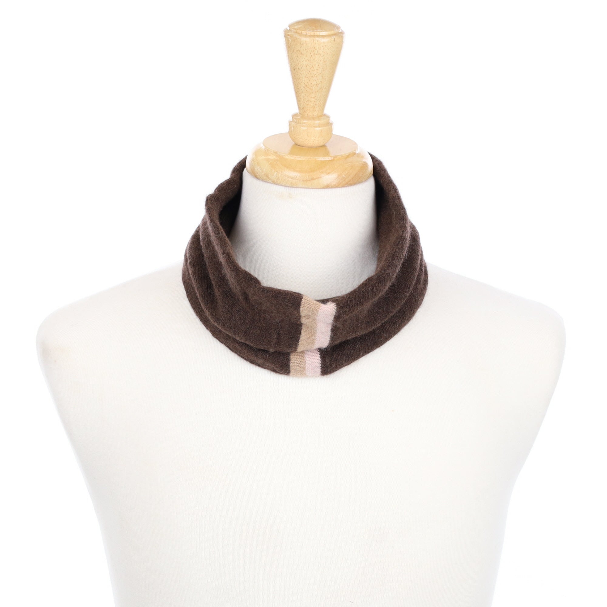 Mole Brown Stripe Neck Warmer