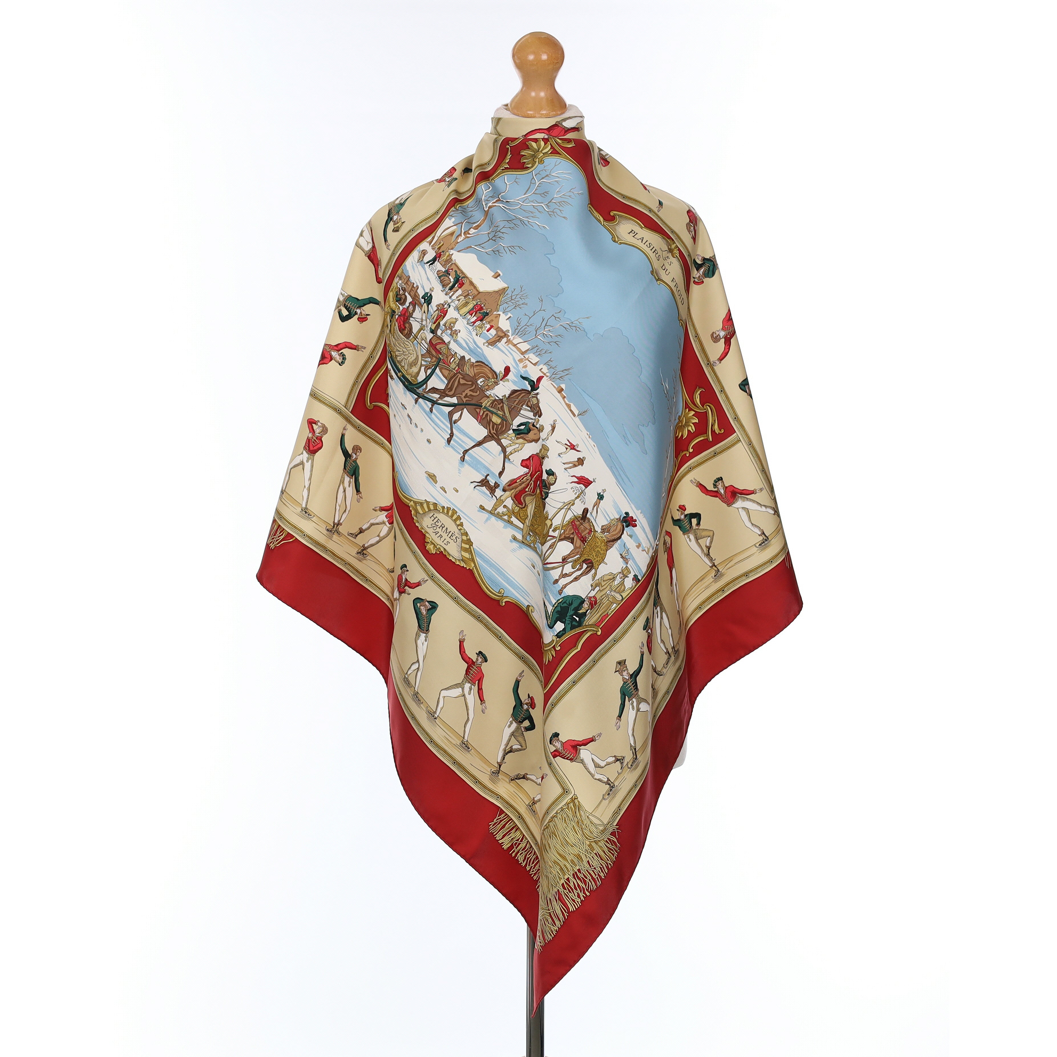 Hermès Les Plaisirs Du Froid Silk Scarf