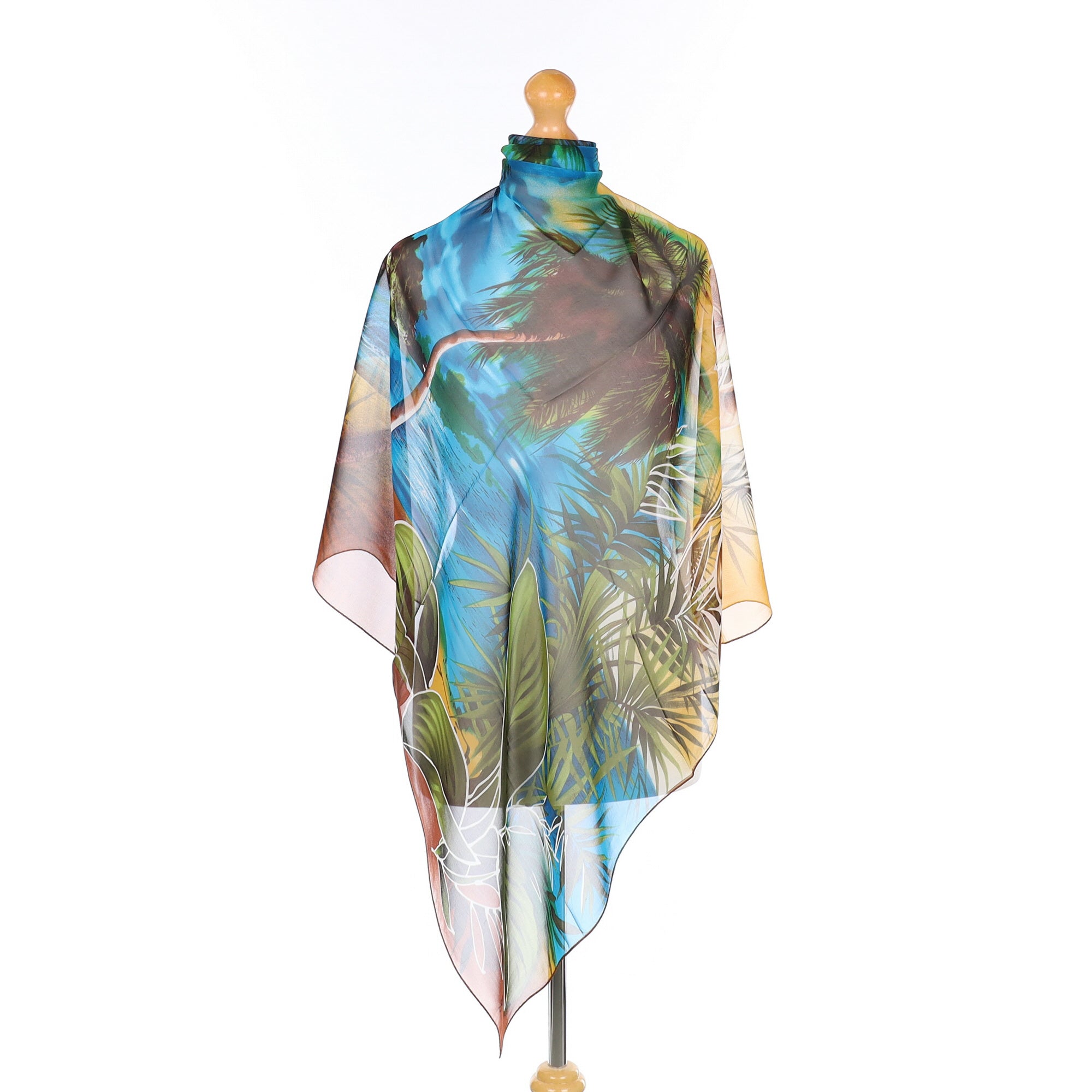 Brand New Jammers & Leufgen Tropical Silk Scarf