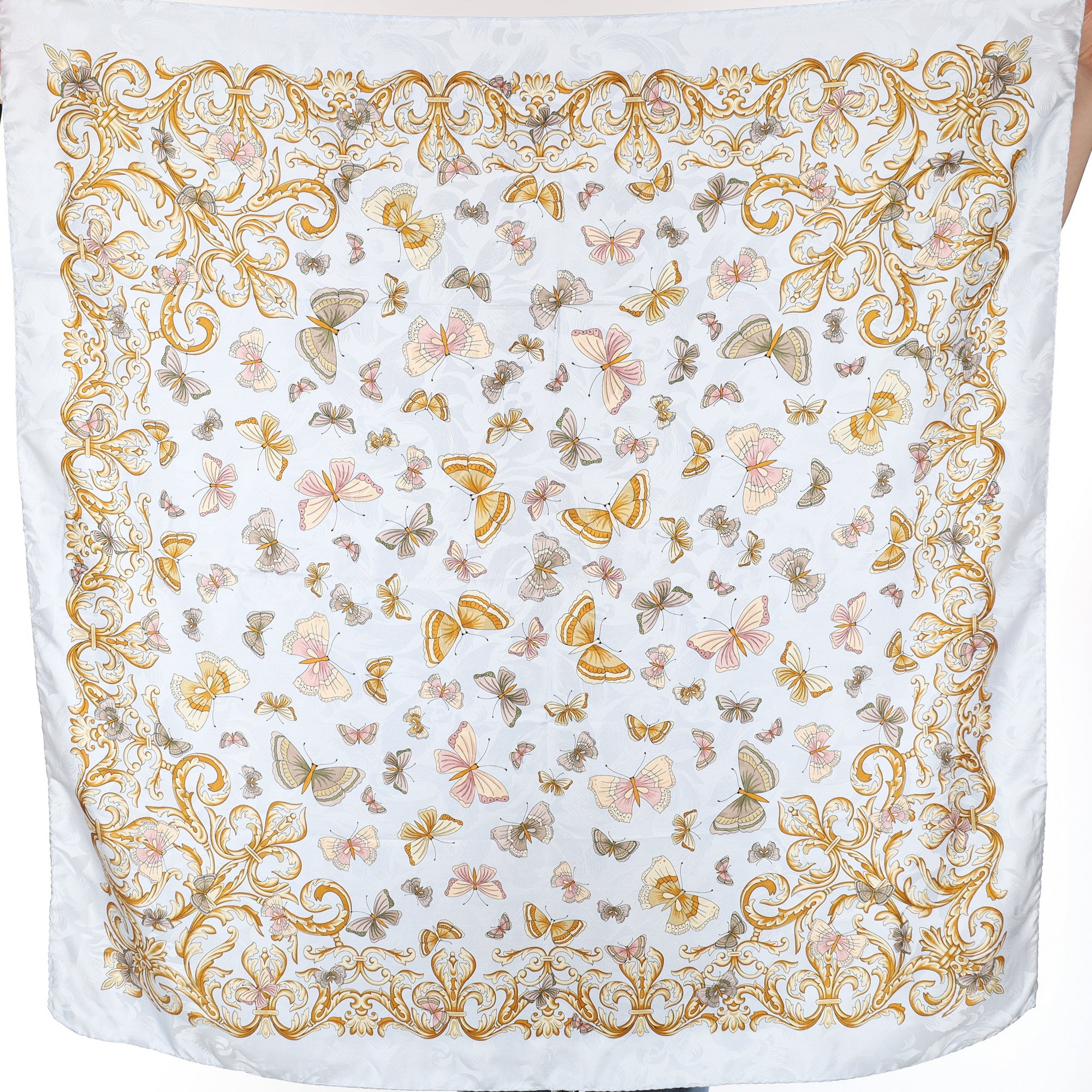 Brand New Butterfly Baroque Style Silk Scarf