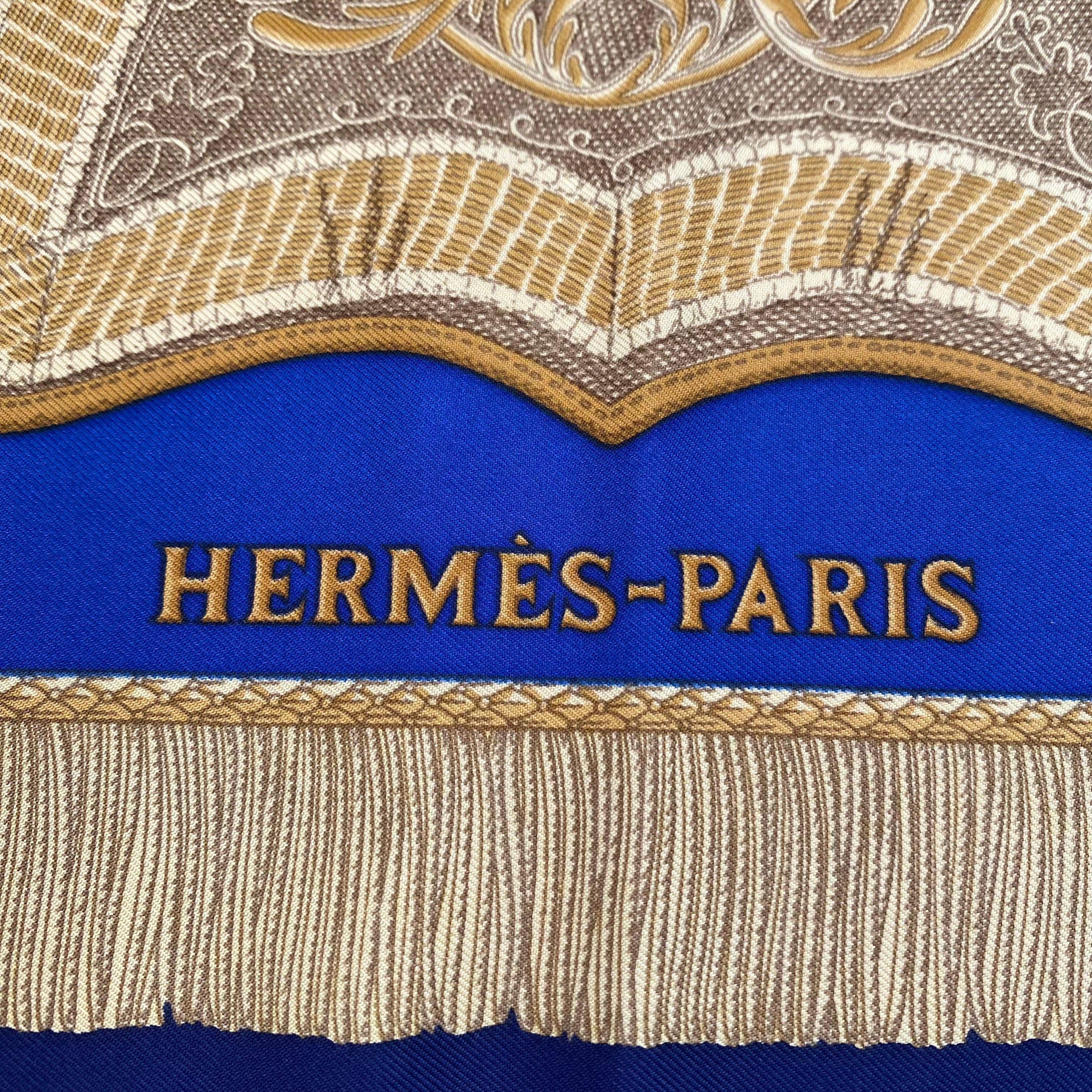 Hermès Poste et Cavalerie Silk Scarf