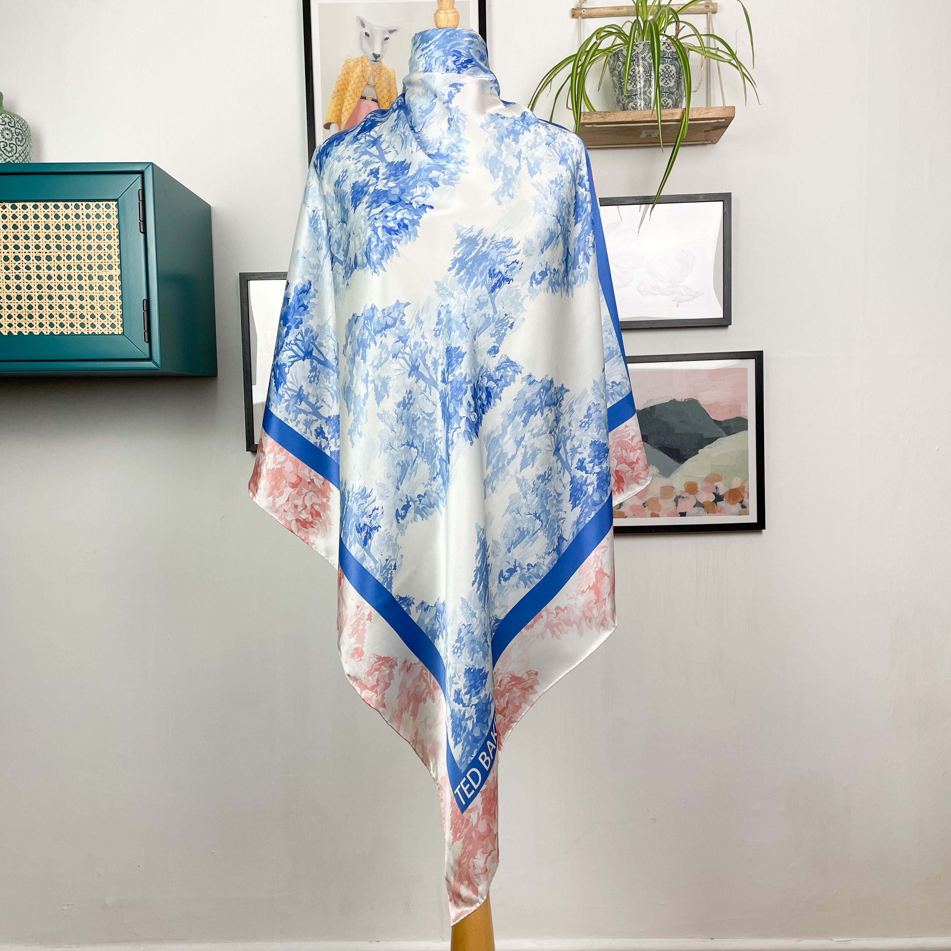 Ted Baker Brand New Large Modern Silk Scarf