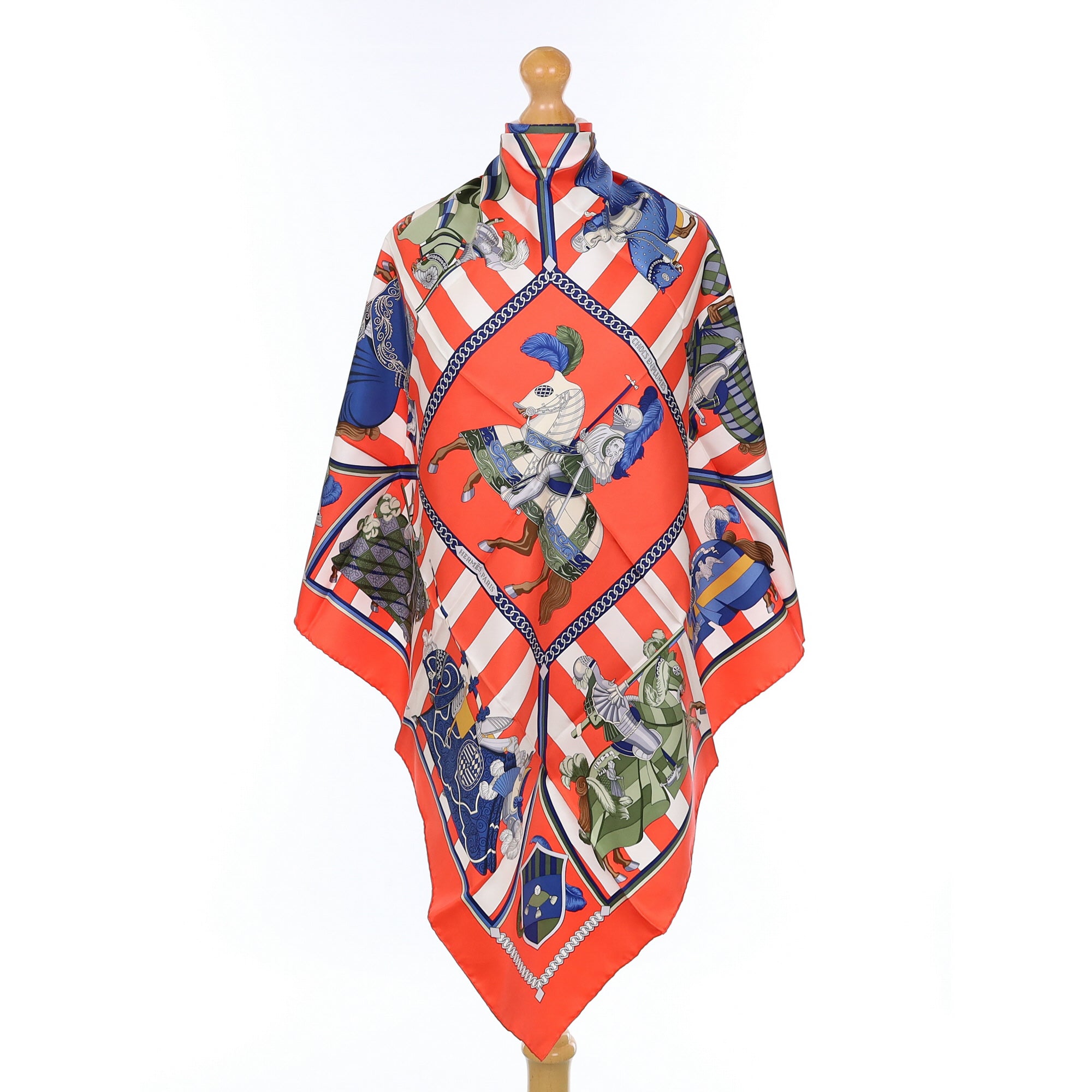 Brand New Boxed Hermès Chocs en Plumes Silk Scarf
