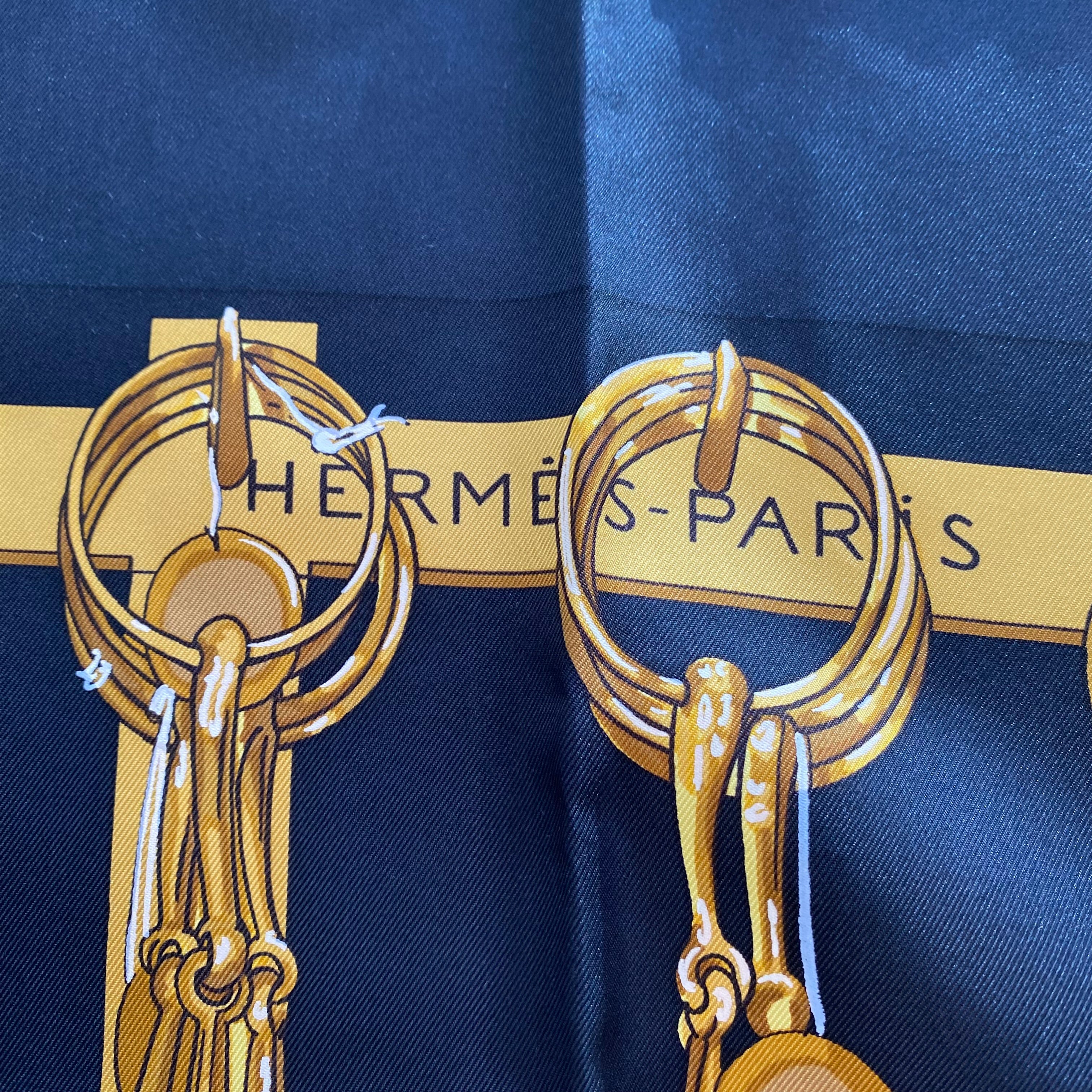 Brand New Boxed Hermès Mors & Filets Grand National 1997 Silk Scarf Quite Rare