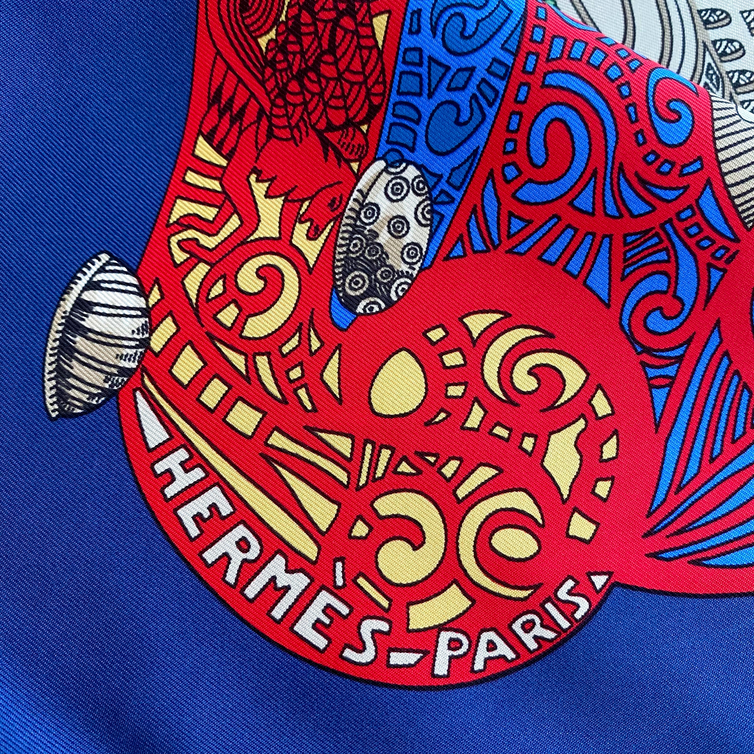 Boxed Hermès L’atlantide Silk Scarf