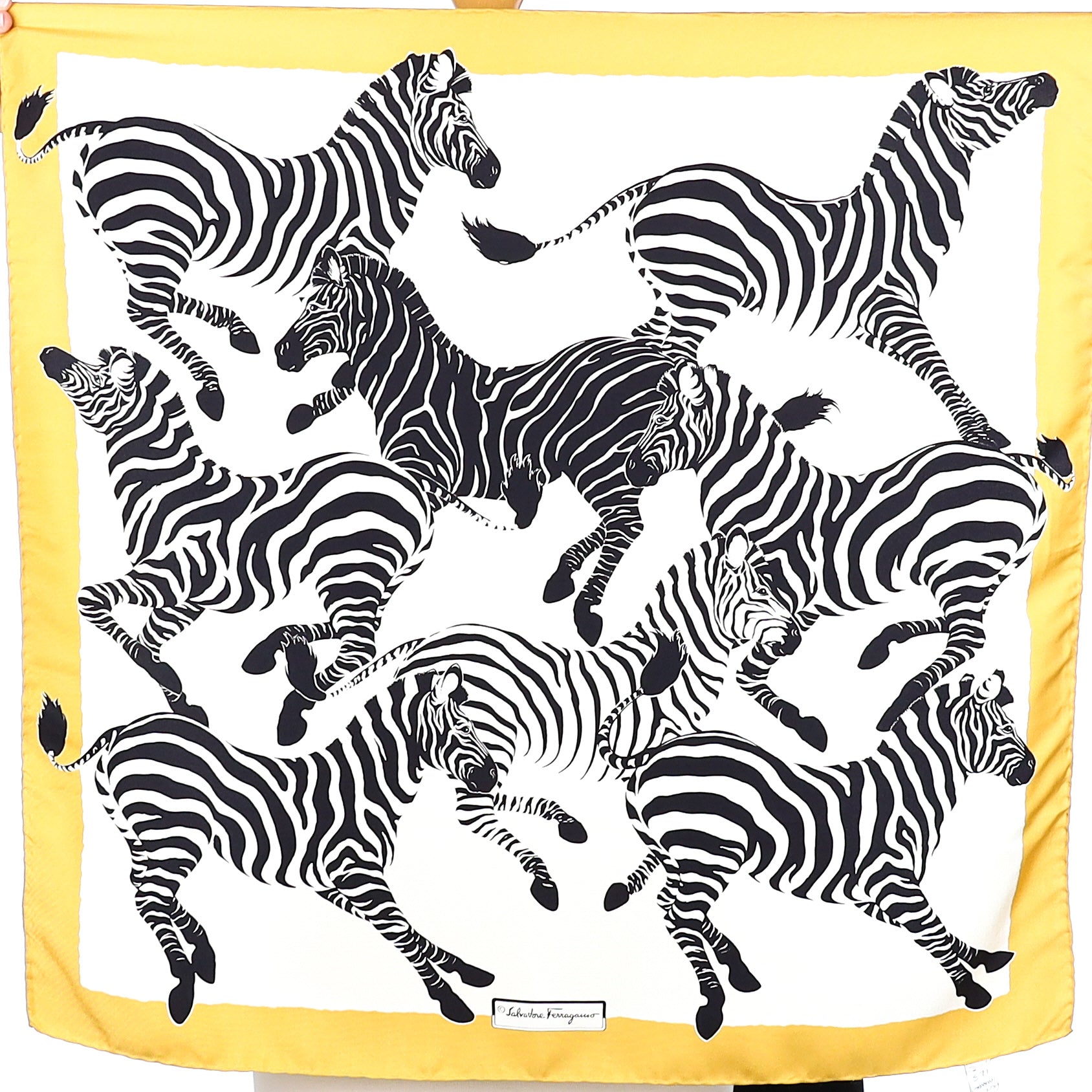 Salvatore Ferragamo Zebra Silk Scarf