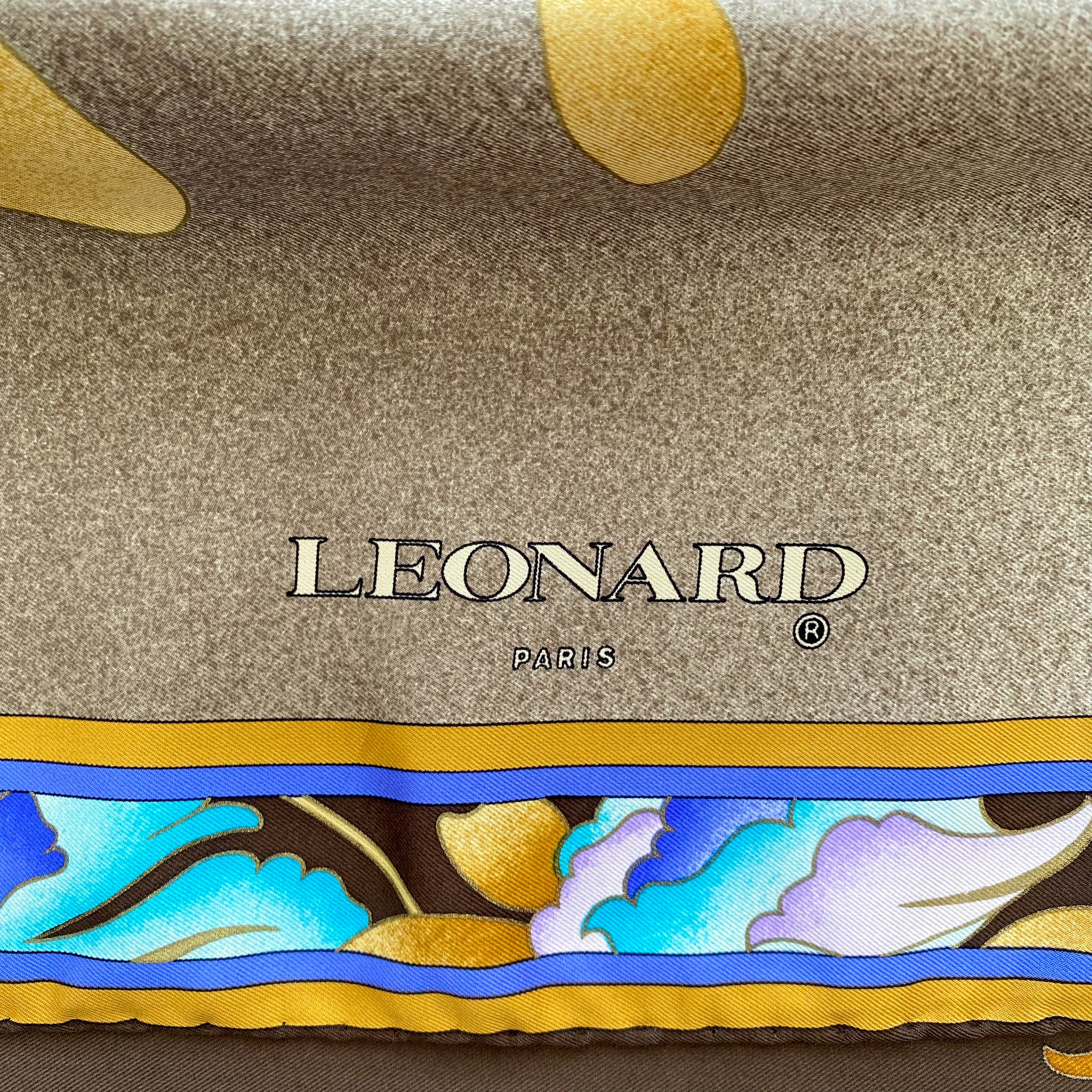 Brand New Leonard Paris Designer Silk Scarf