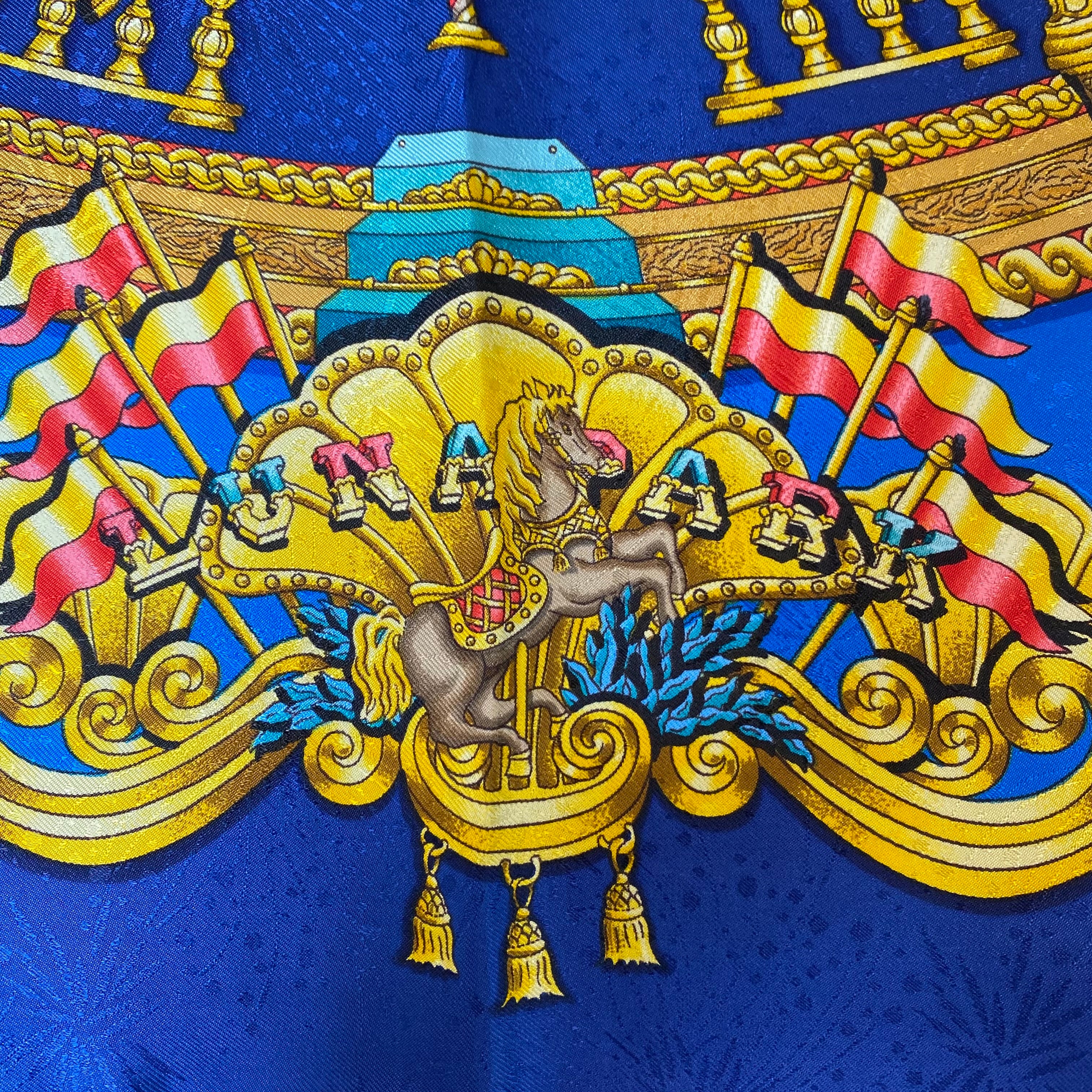 Brand New Boxed Hermès Luna Park Silk Scarf