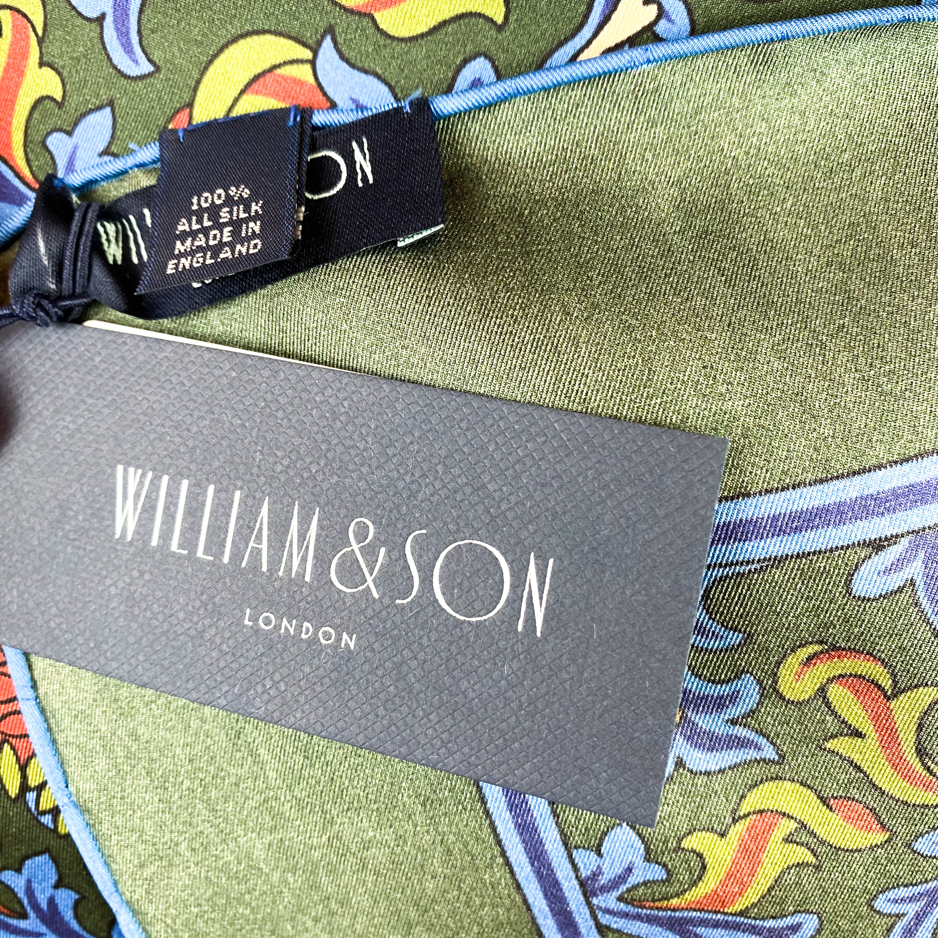 Brand New William & Son Stag Silk Scarf
