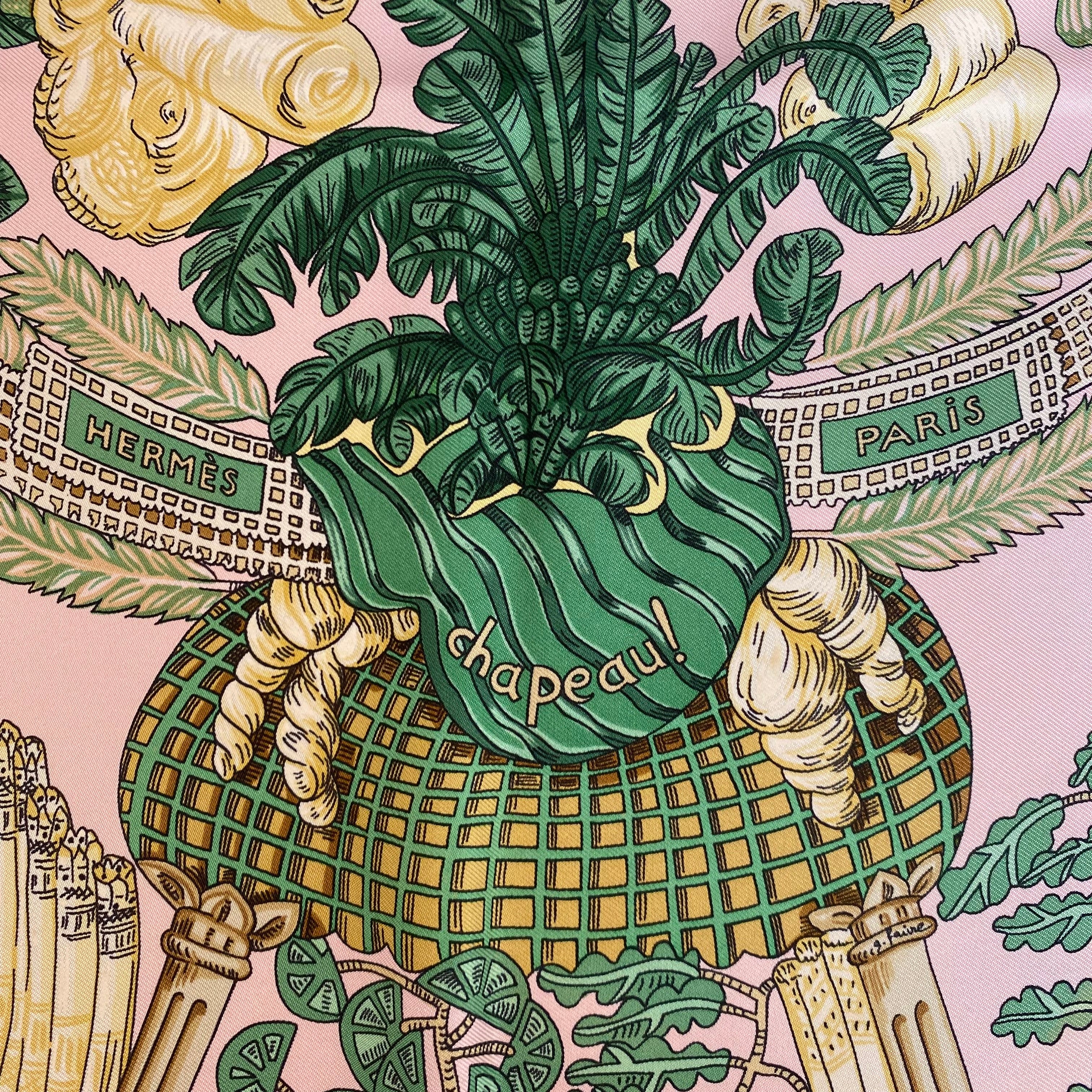 Hermès Chapeau Silk Scarf
