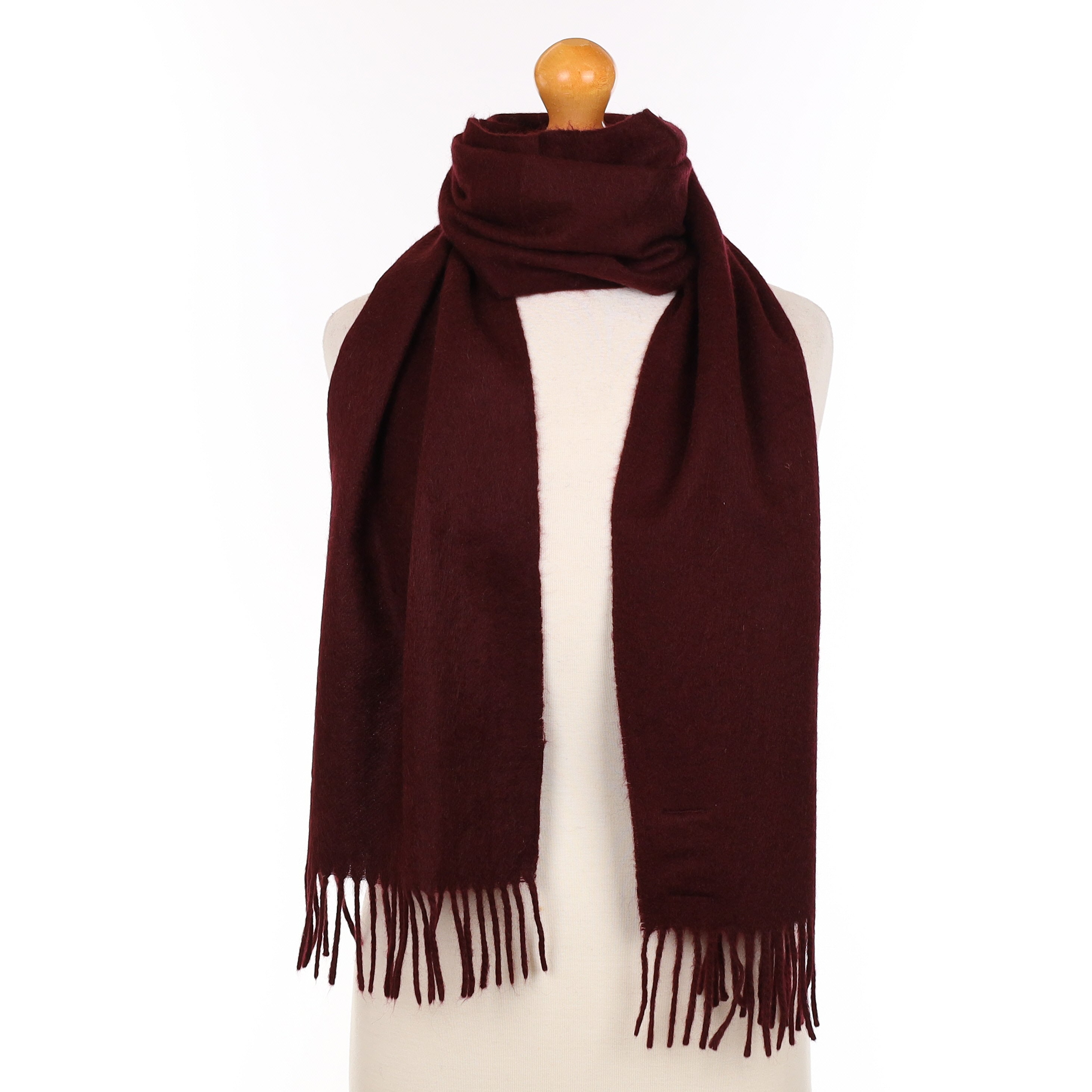 Port Red Cashmere Woven Scarf