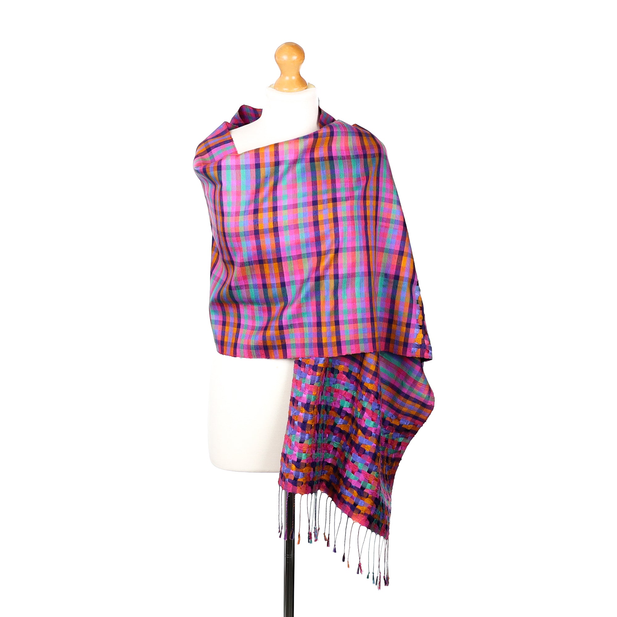 Jim Thompson Multicoloured Silk Wrap Scarf