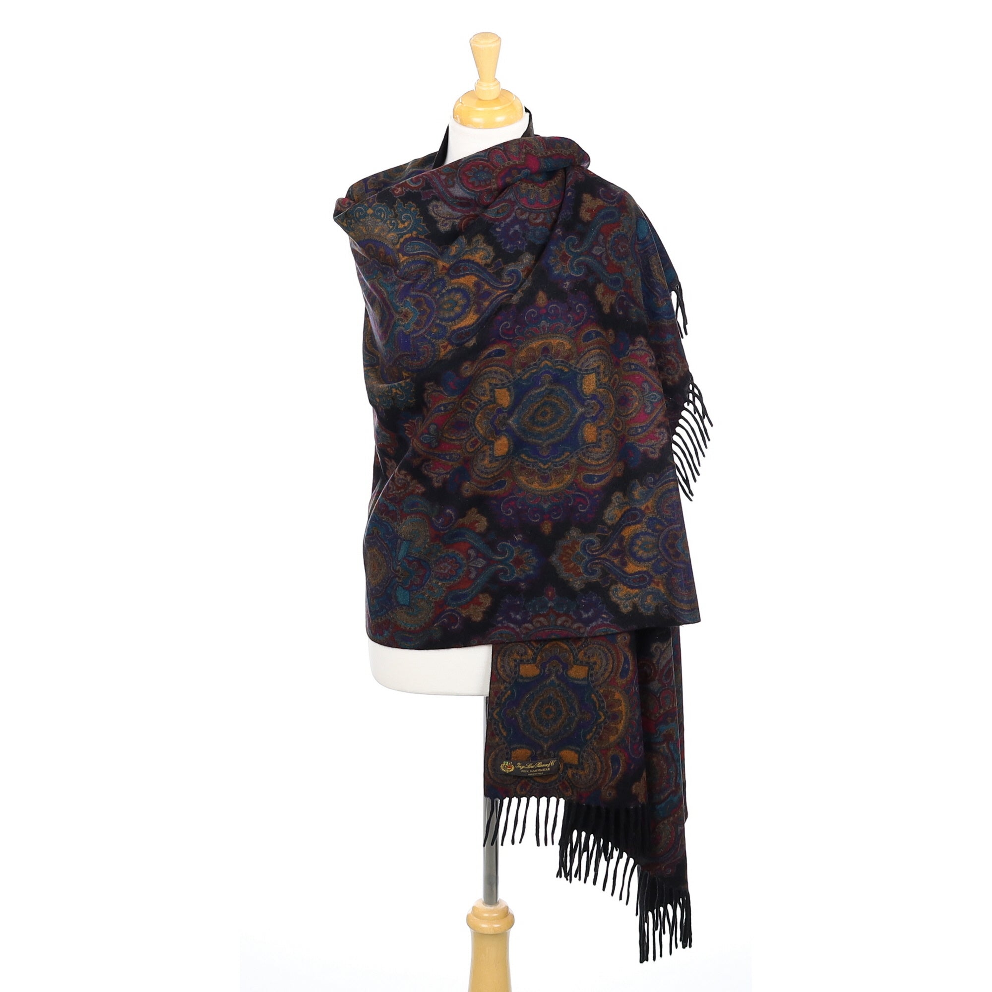 Loro Piana Multicolour Patterned Luxury Cashmere Woven Wrap