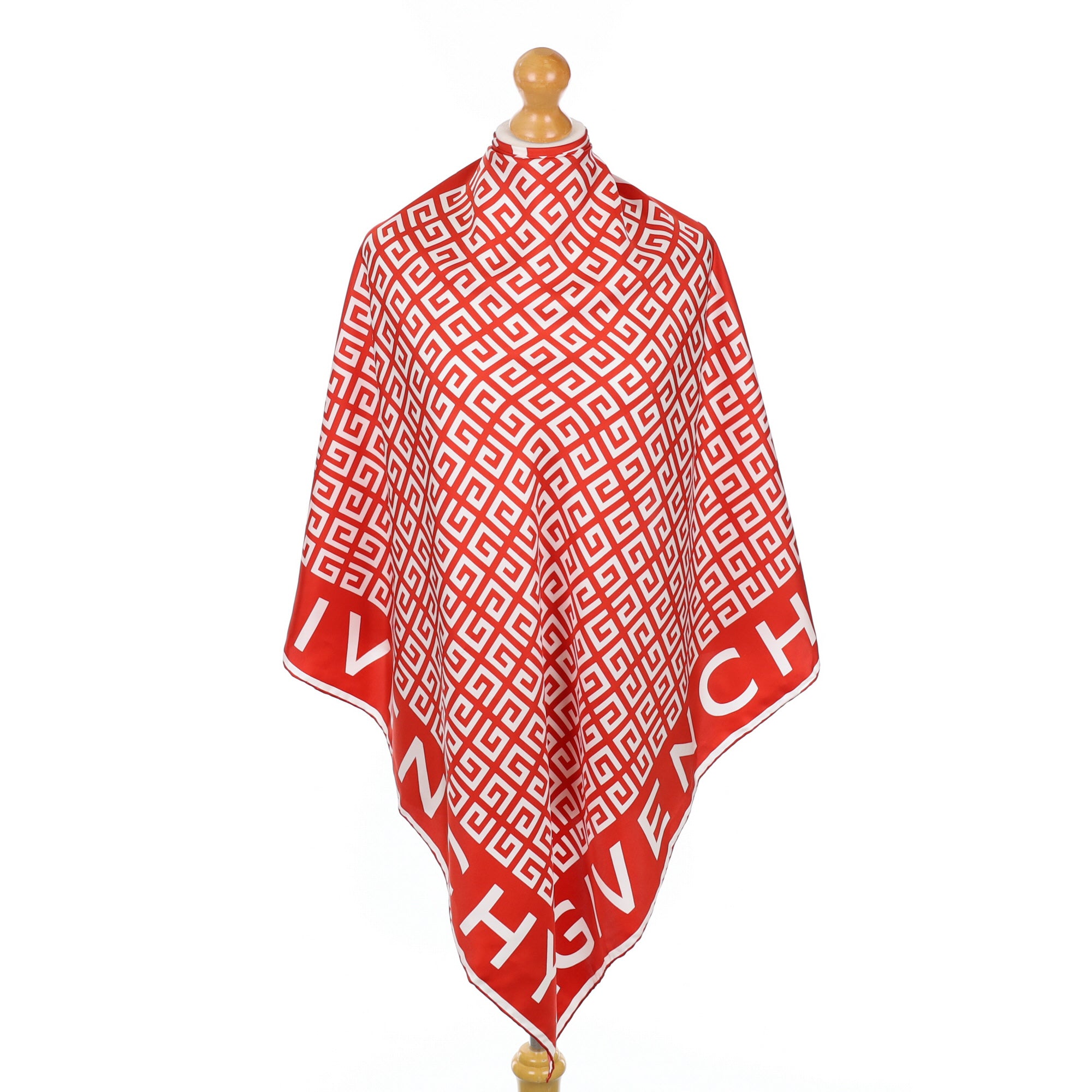 Pristine Givenchy Logo Designer Silk Scarf