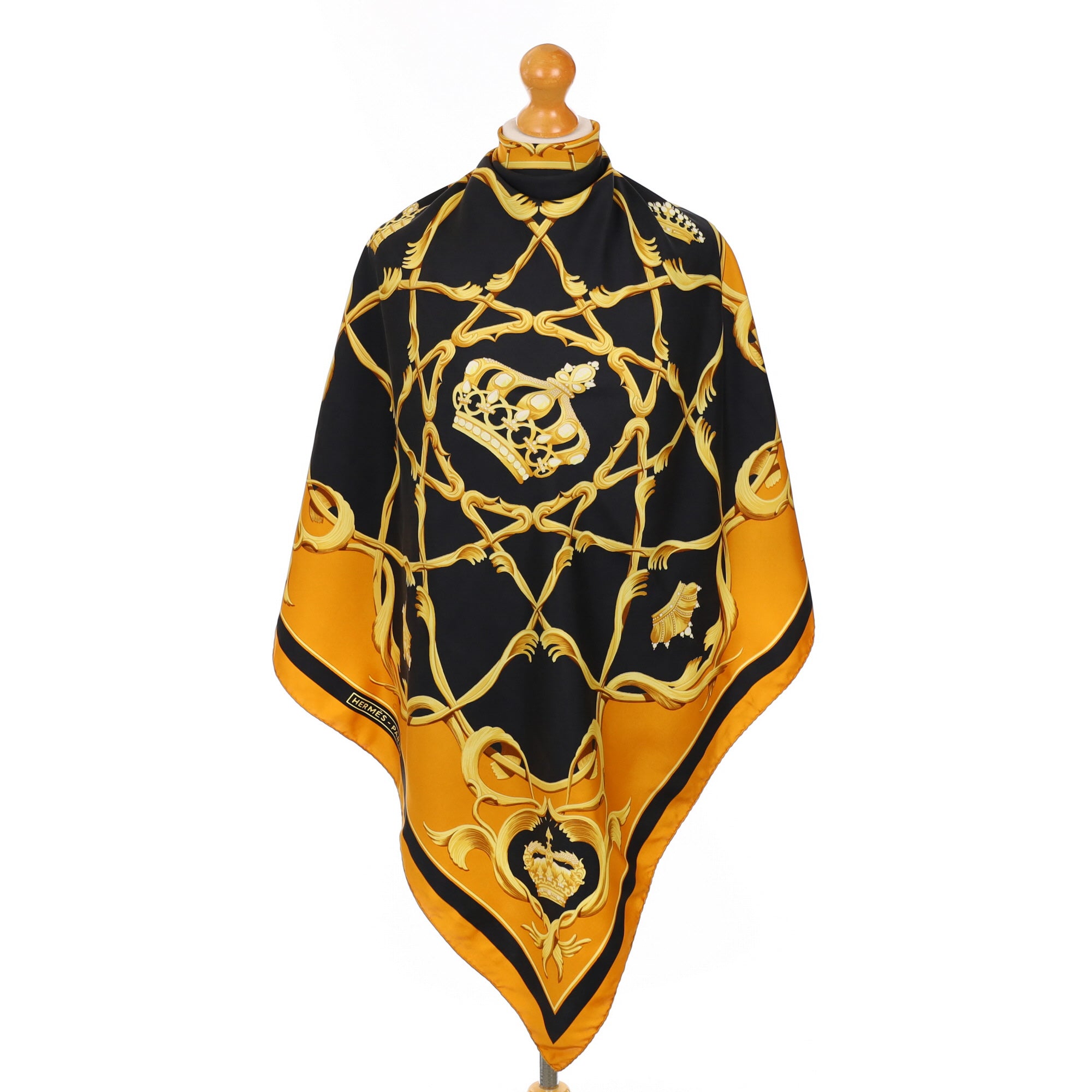 Hermès Couronnes Vintage Silk Scarf
