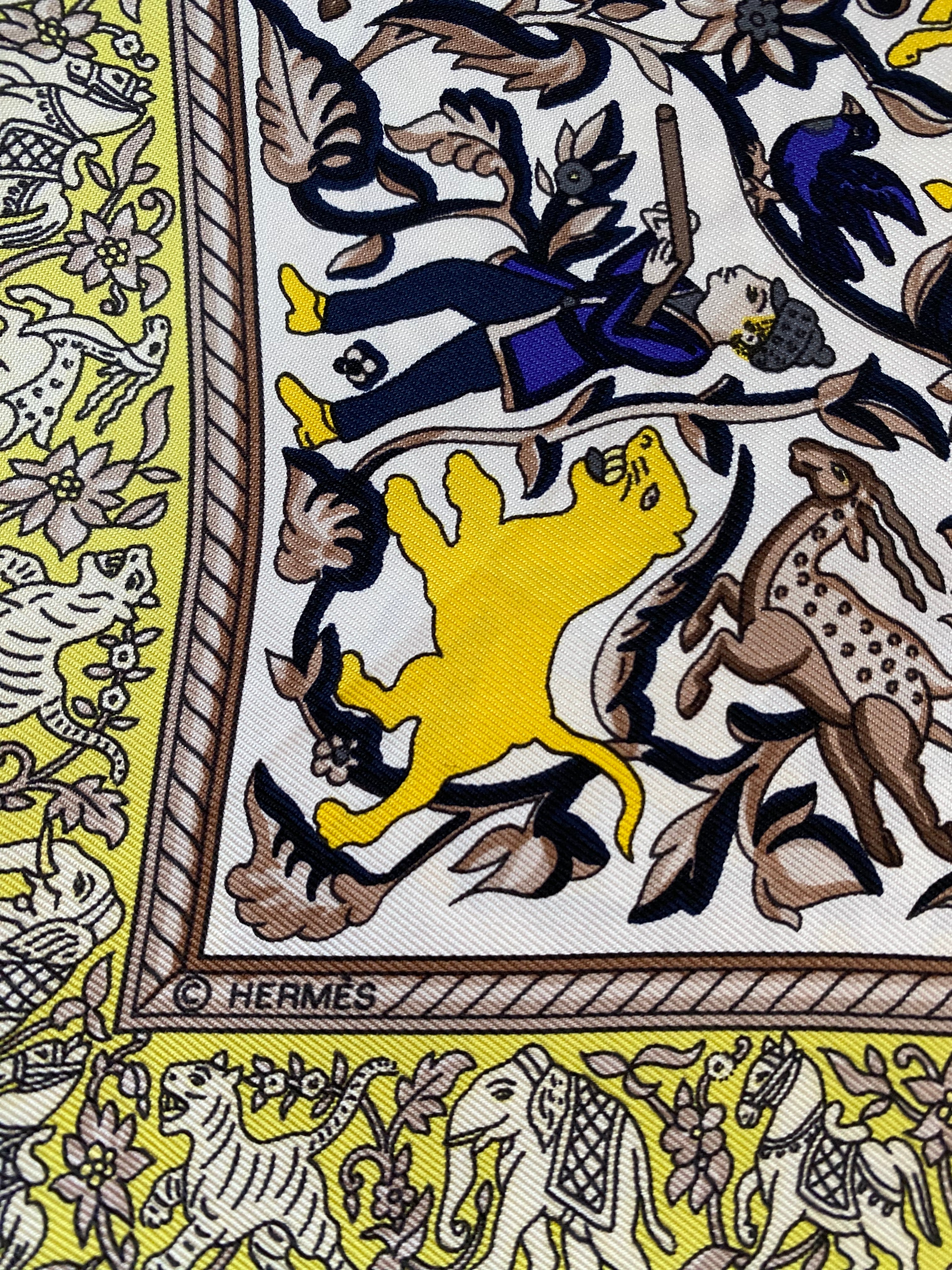Hermès Chasse En Inde Silk Scarf