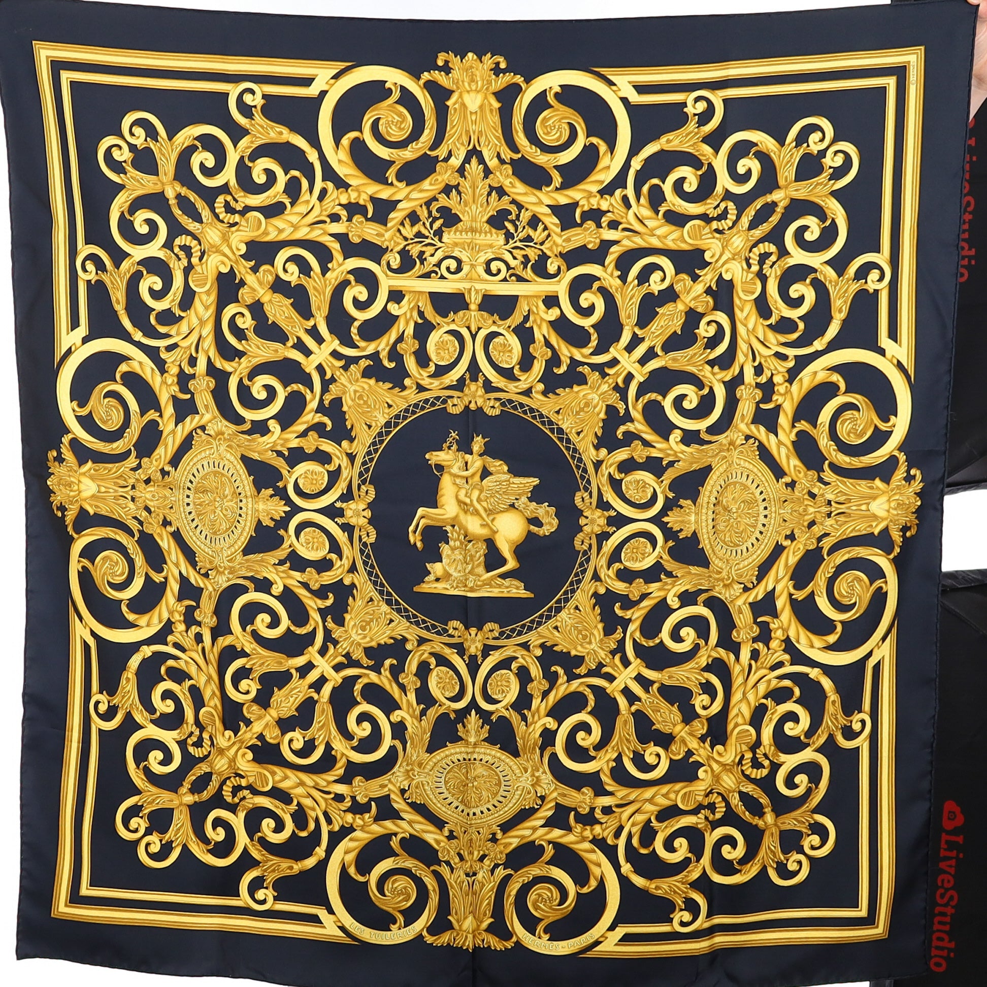 Hermès Les Tuileries Silk Scarf