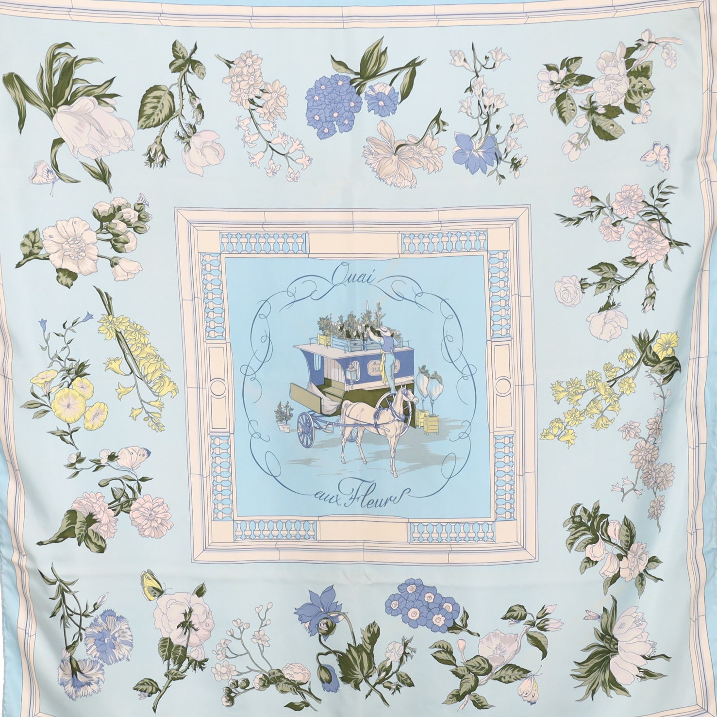 Hermès Quai aux Fleurs Silk Scarf