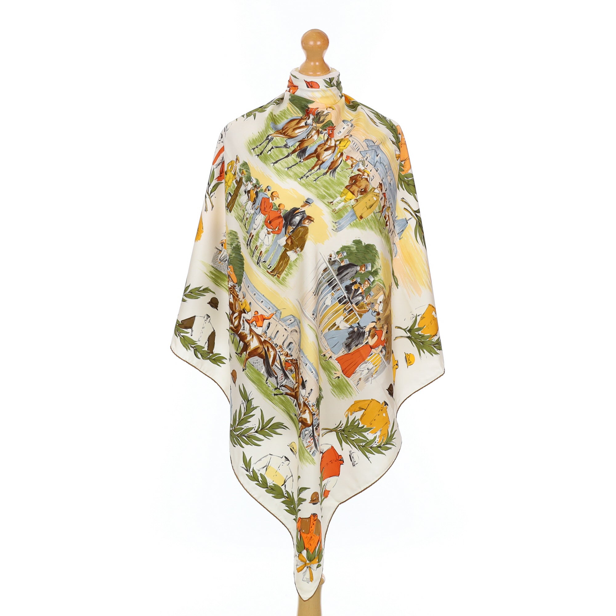 Hermès Champ de Courses À Chantilly Silk Scarf