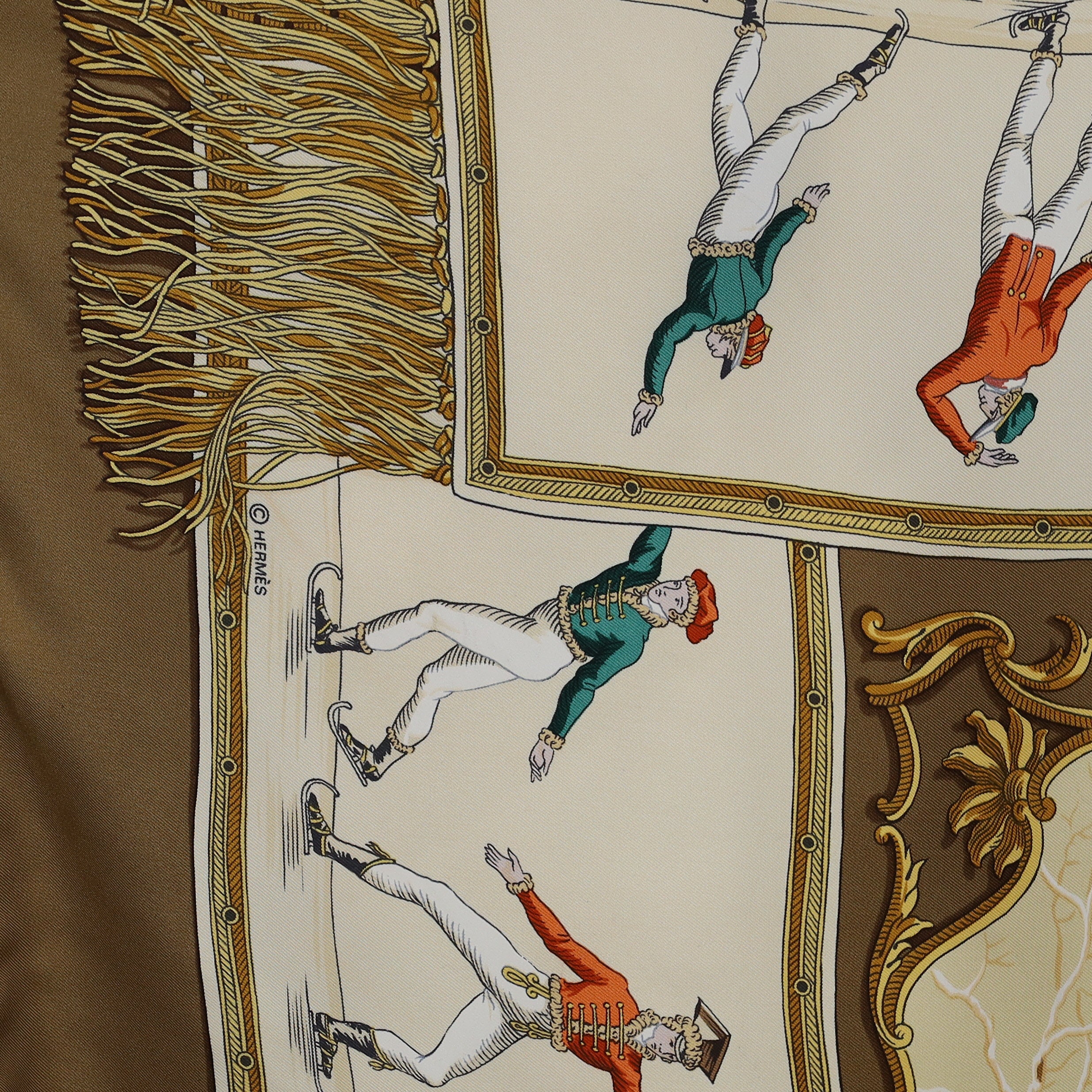 Hermès Les Plaisirs Du Froid Silk Scarf