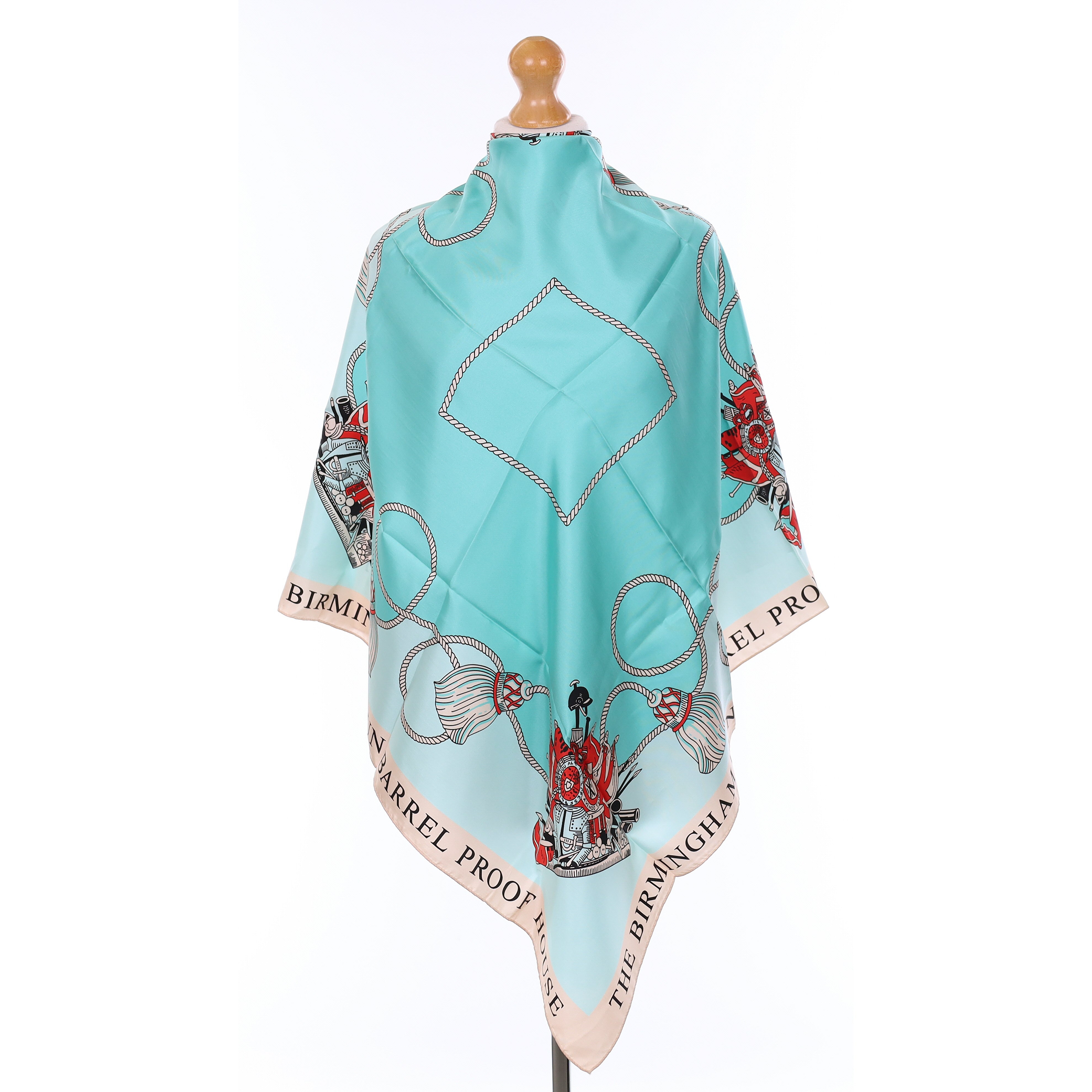 Brand New Triad Gun-Barrel Proof House Silk Scarf