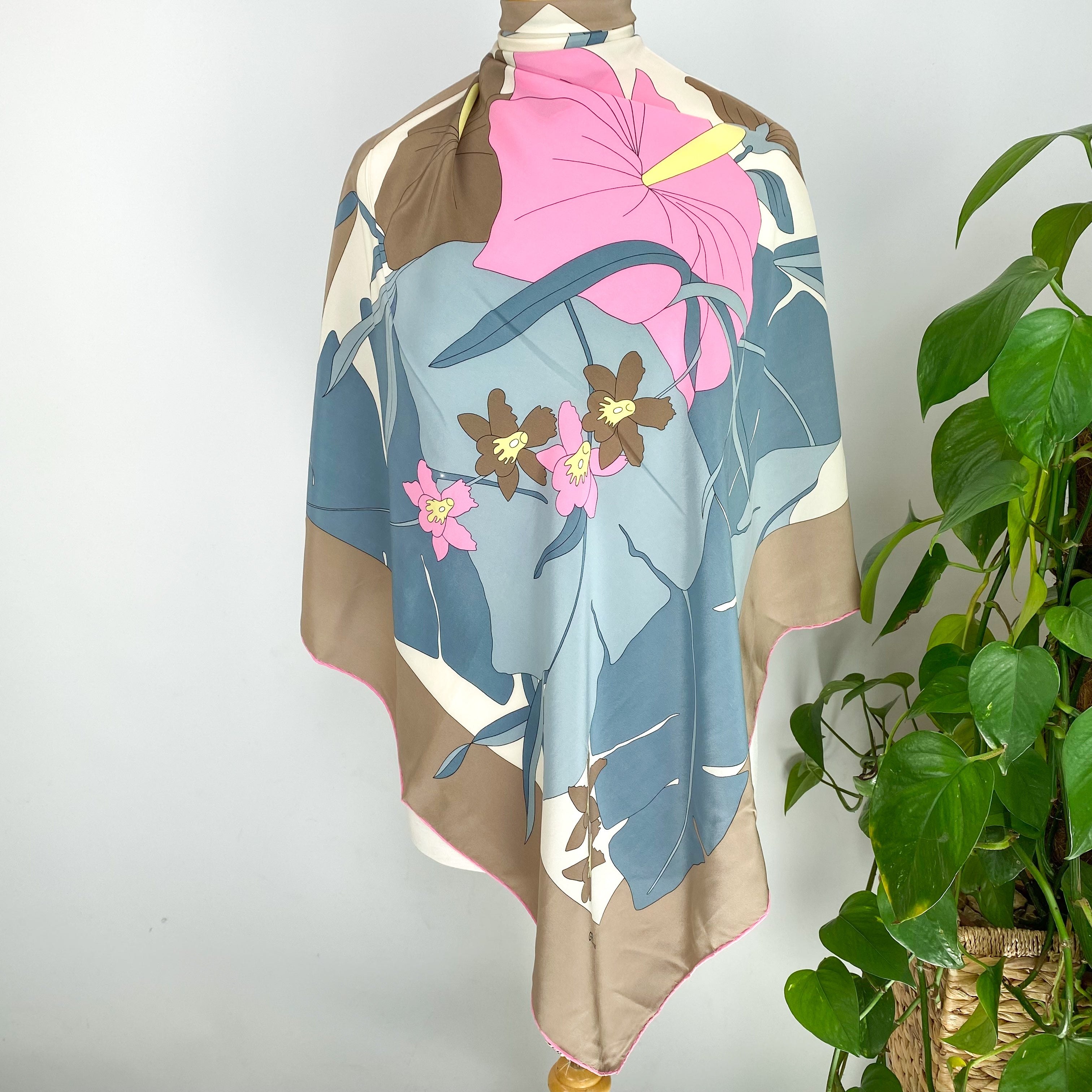 1970s Grès Paris Vintage Silk Scarf