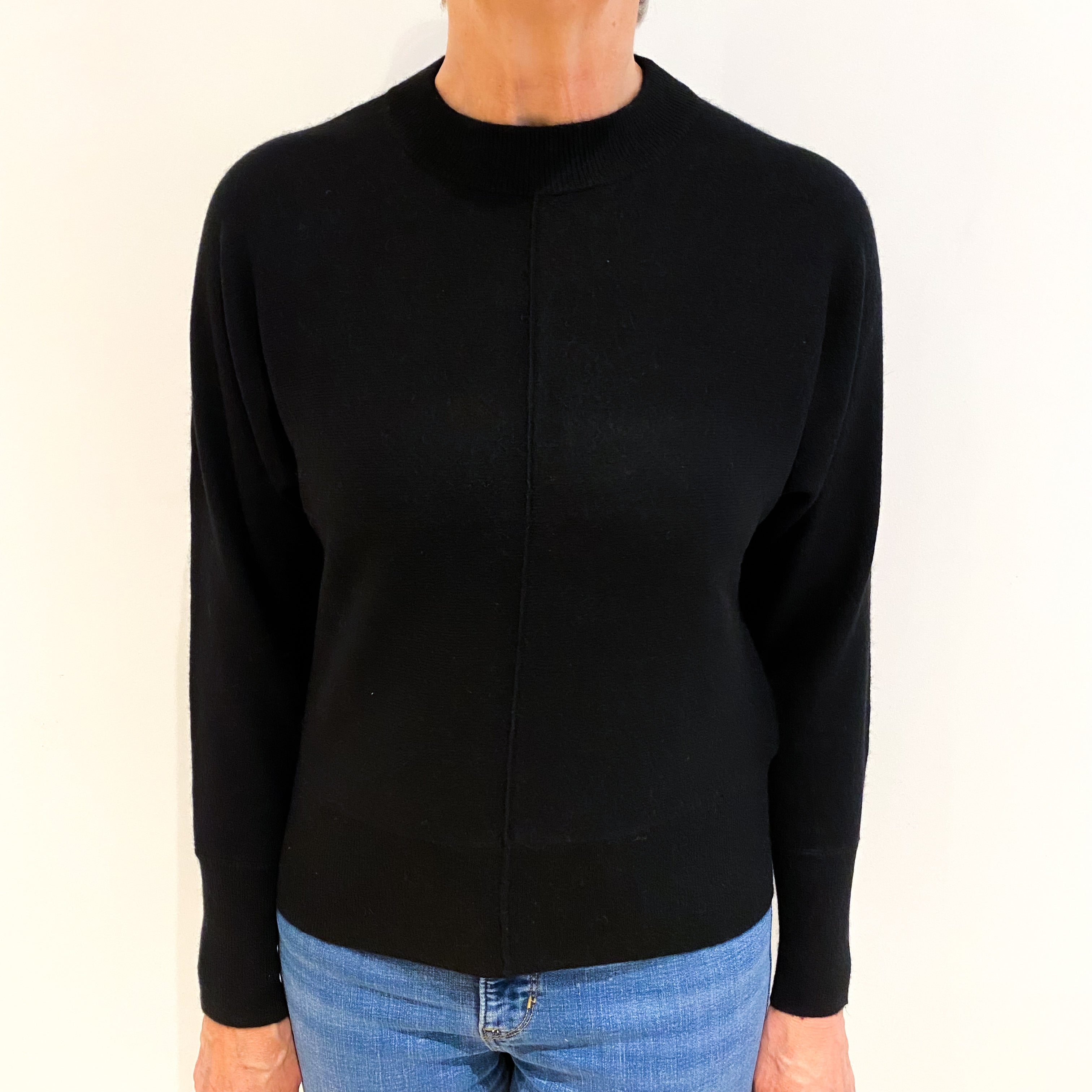 Black Cashmere Turtle Neck Jumper Medium