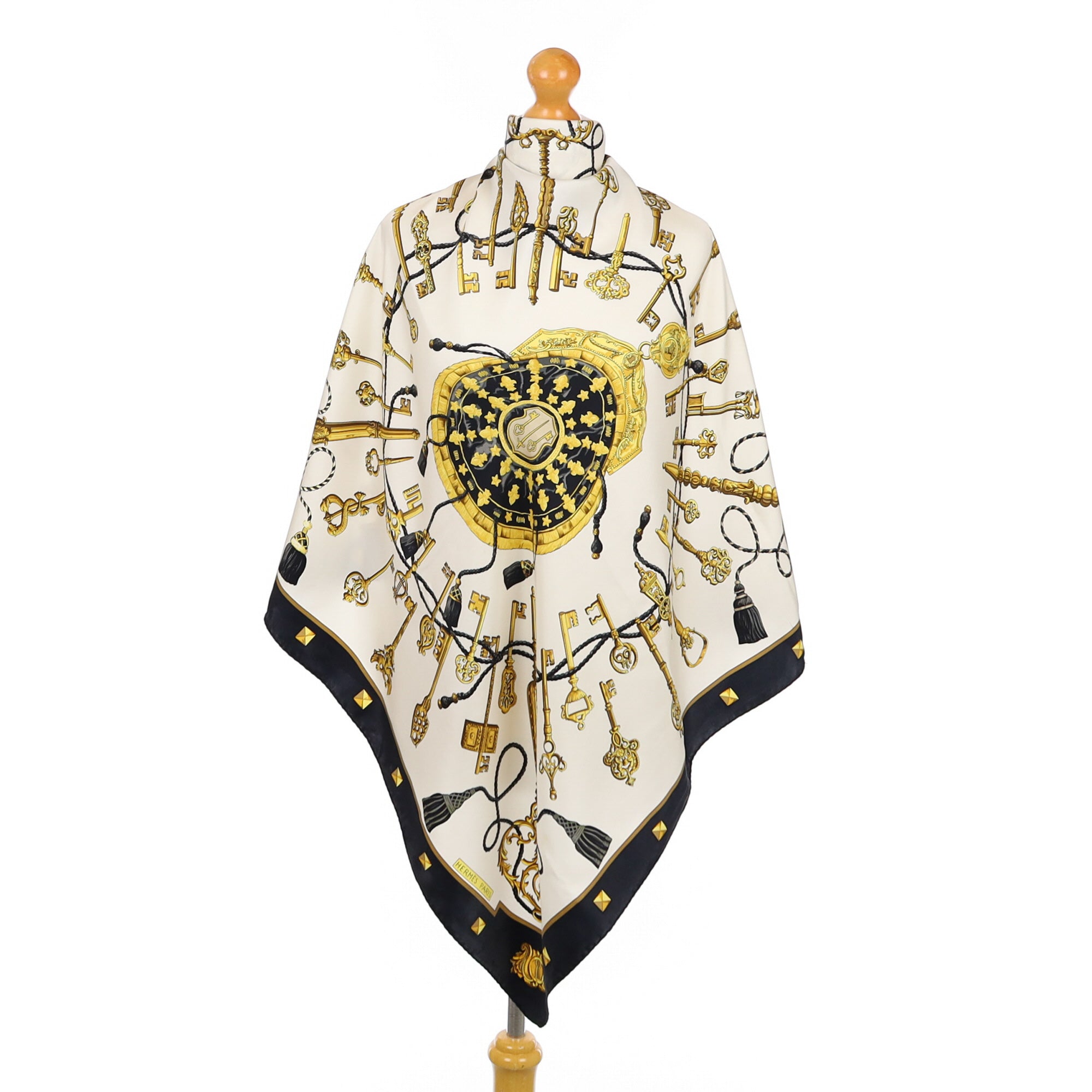 Hermès Les Clefs Designer Silk Scarf