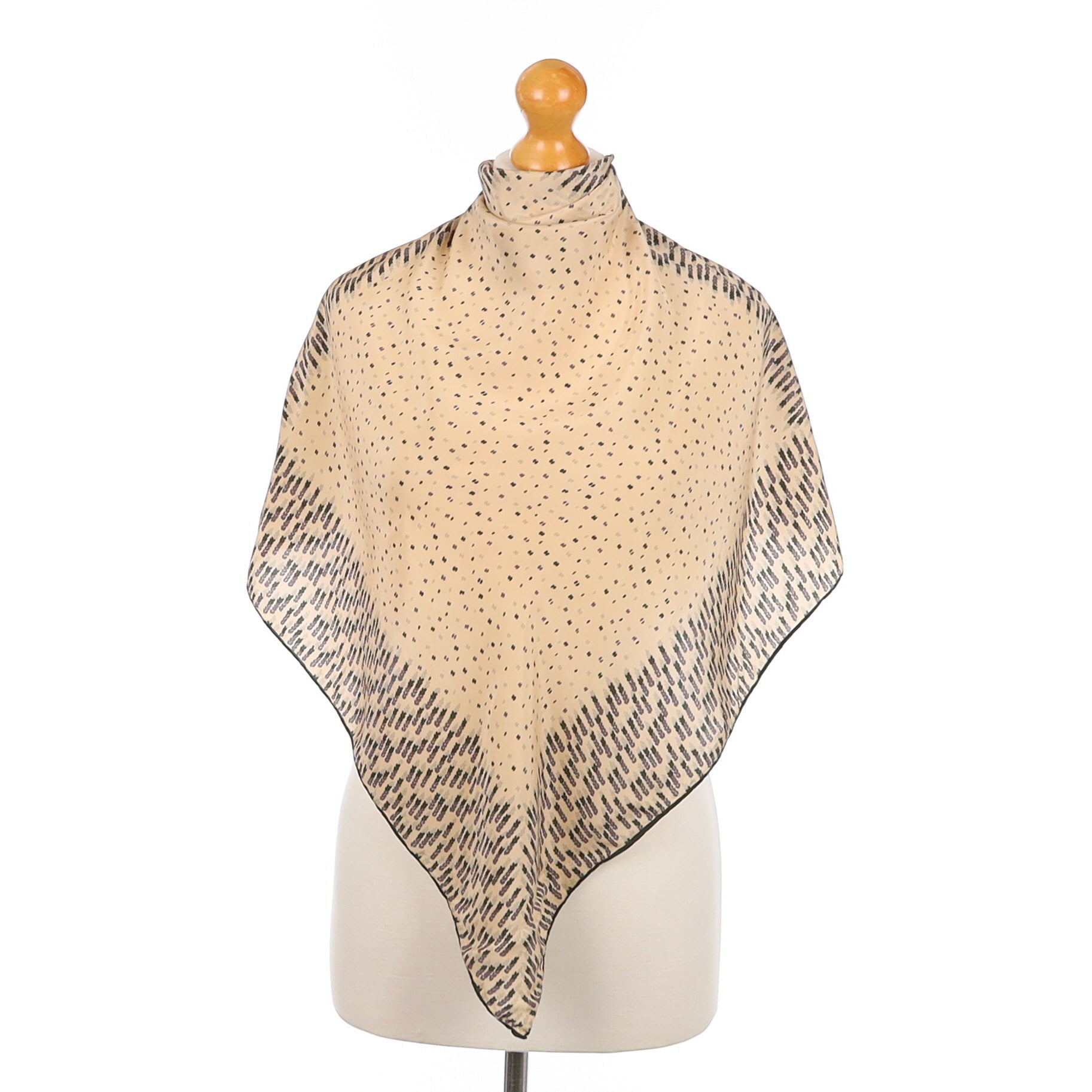 Jaeger Neutral Vintage Silk Scarf