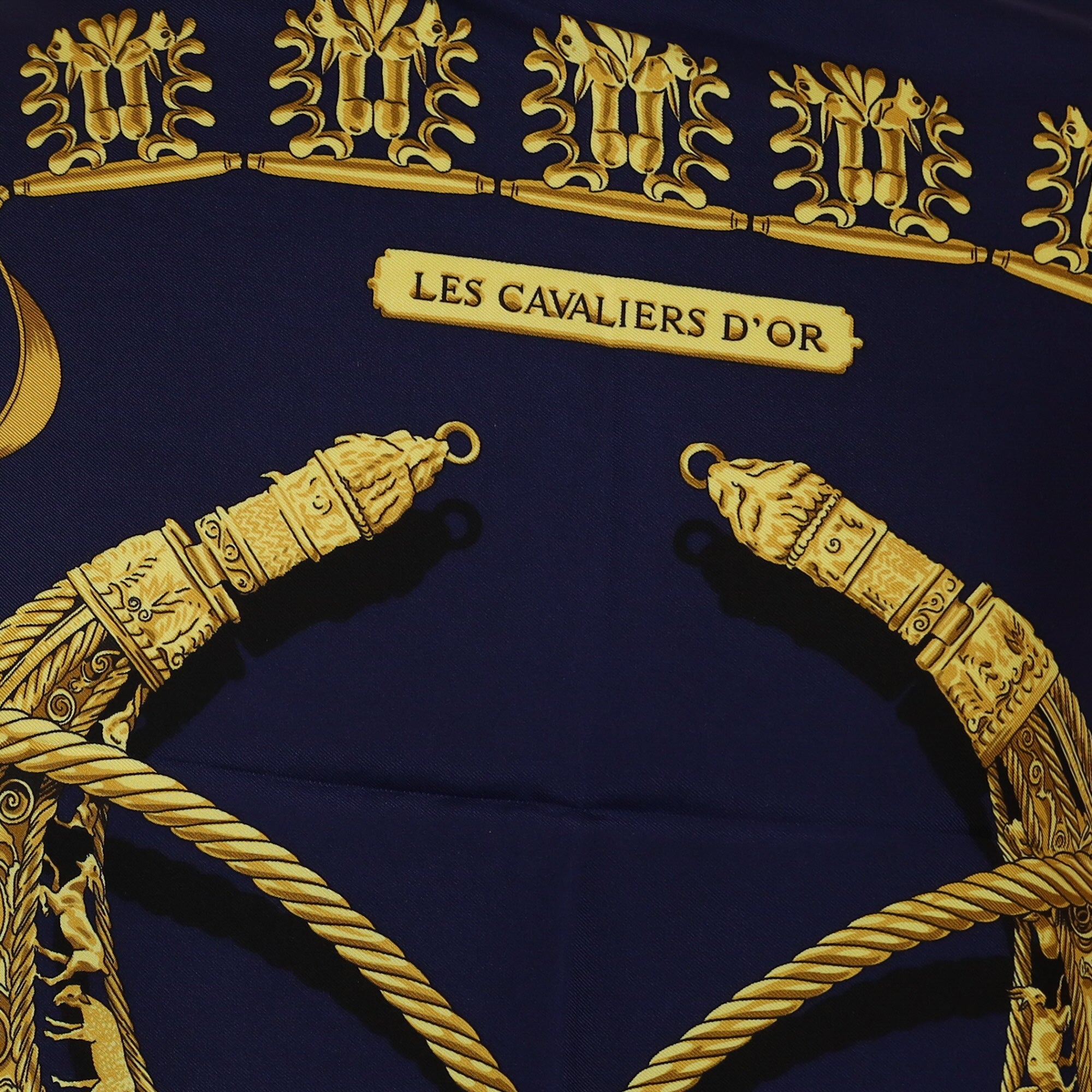 Pristine Hermès Les Cavaliers D’or Silk Scarf