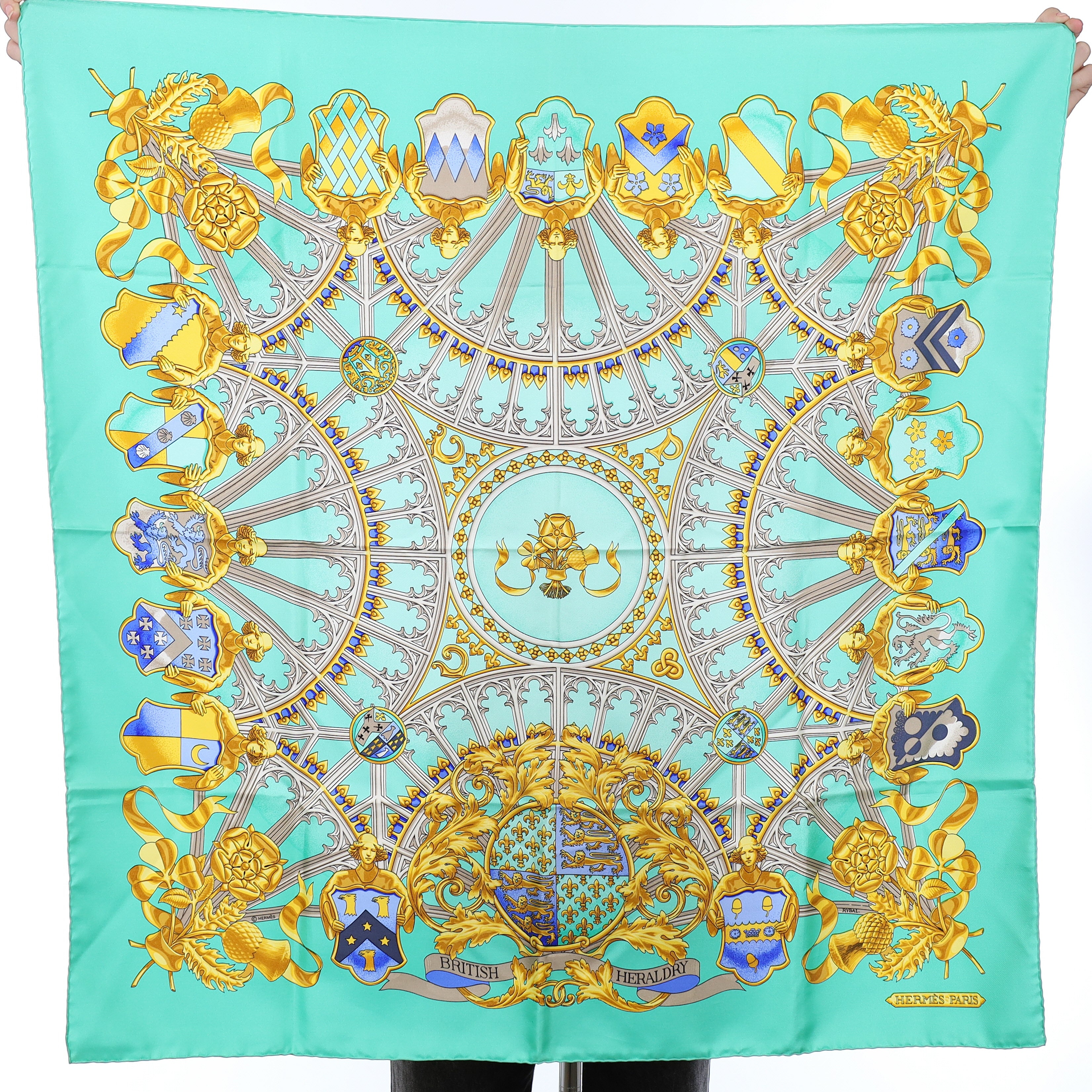 Hermès British Heraldry Silk Scarf
