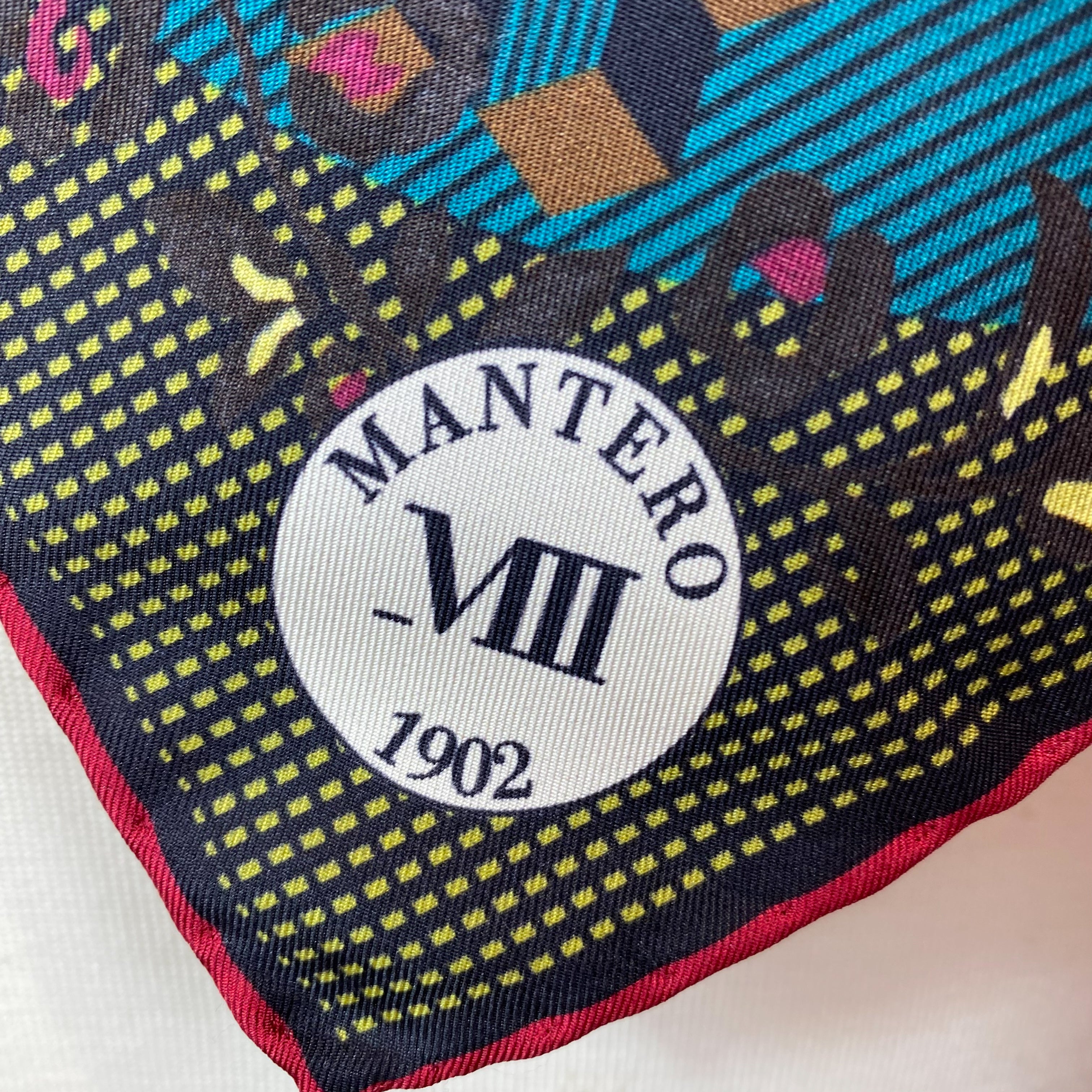 Large Mantero Italian Silk Scarf
