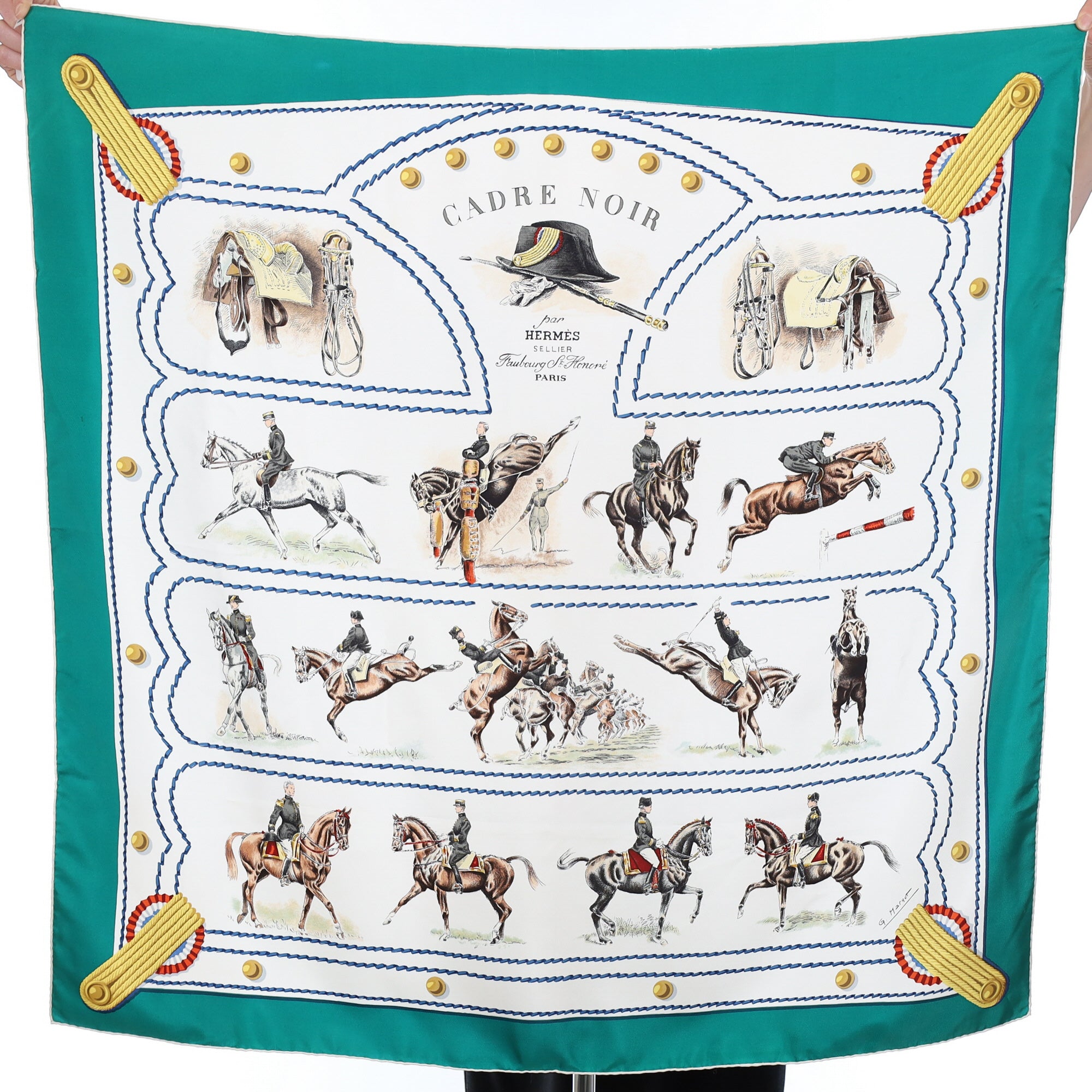 Hermès Cadre Noir Silk Scarf