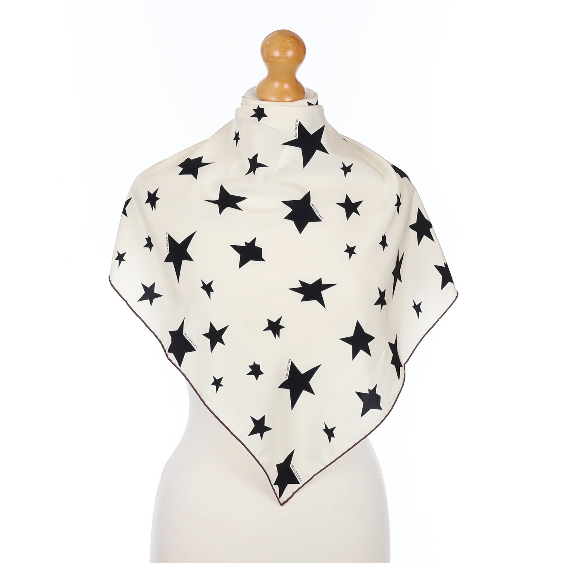 Mulberry Designer Star Silk Scarf